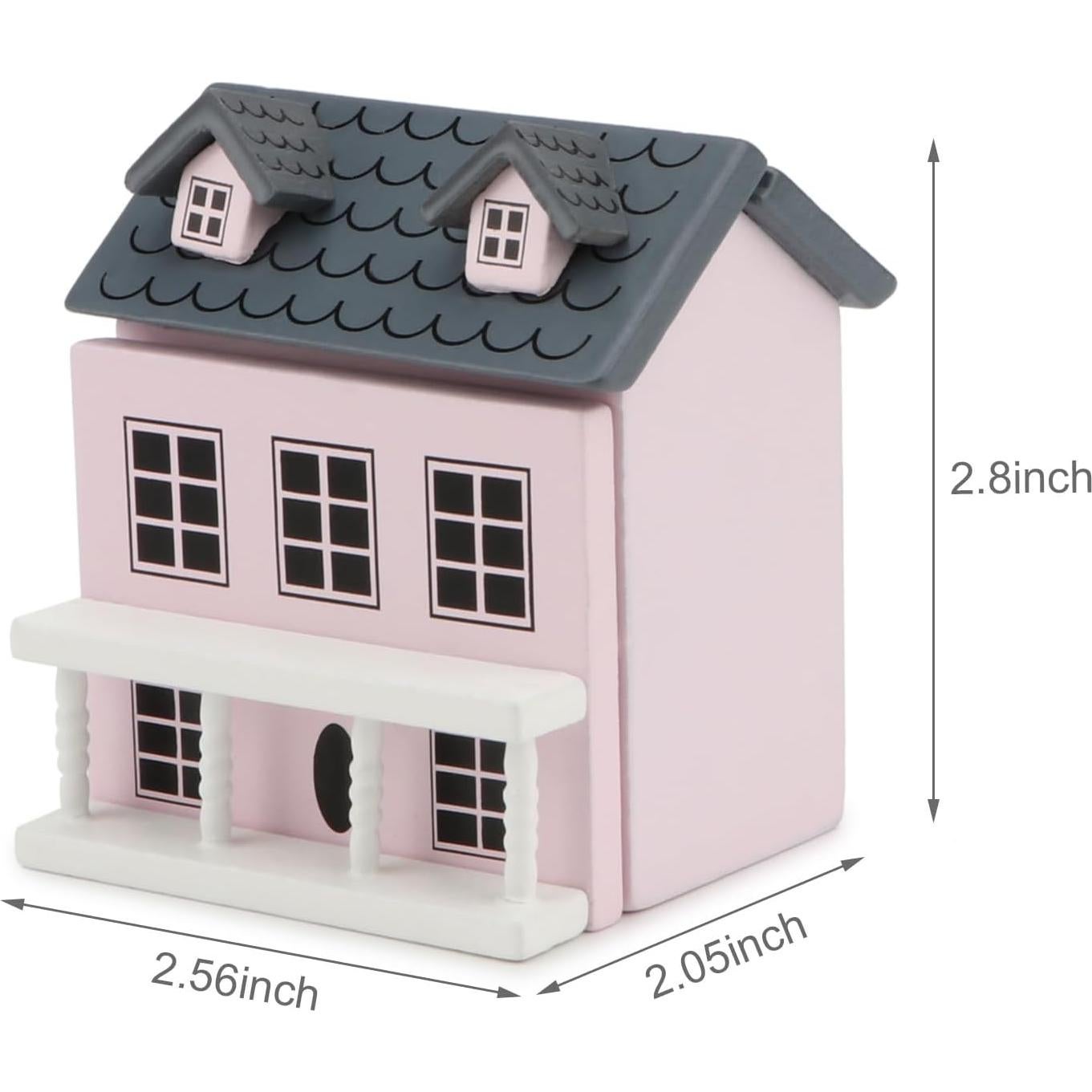 Cabaña Miniatura Cutemini Rosa 7.1x6.5x5.2 cm Decoración