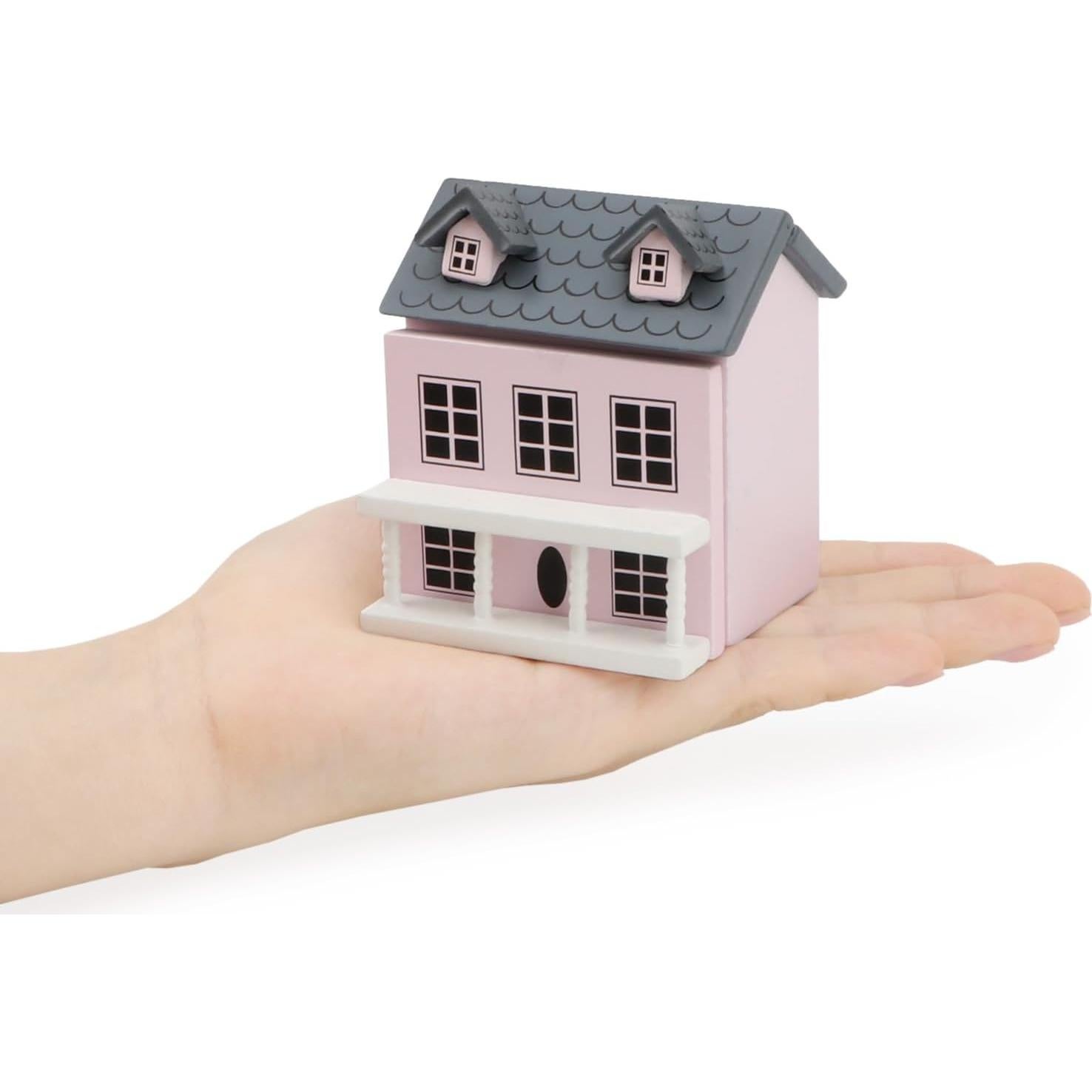 Cabaña Miniatura Cutemini Rosa 7.1x6.5x5.2 cm Decoración