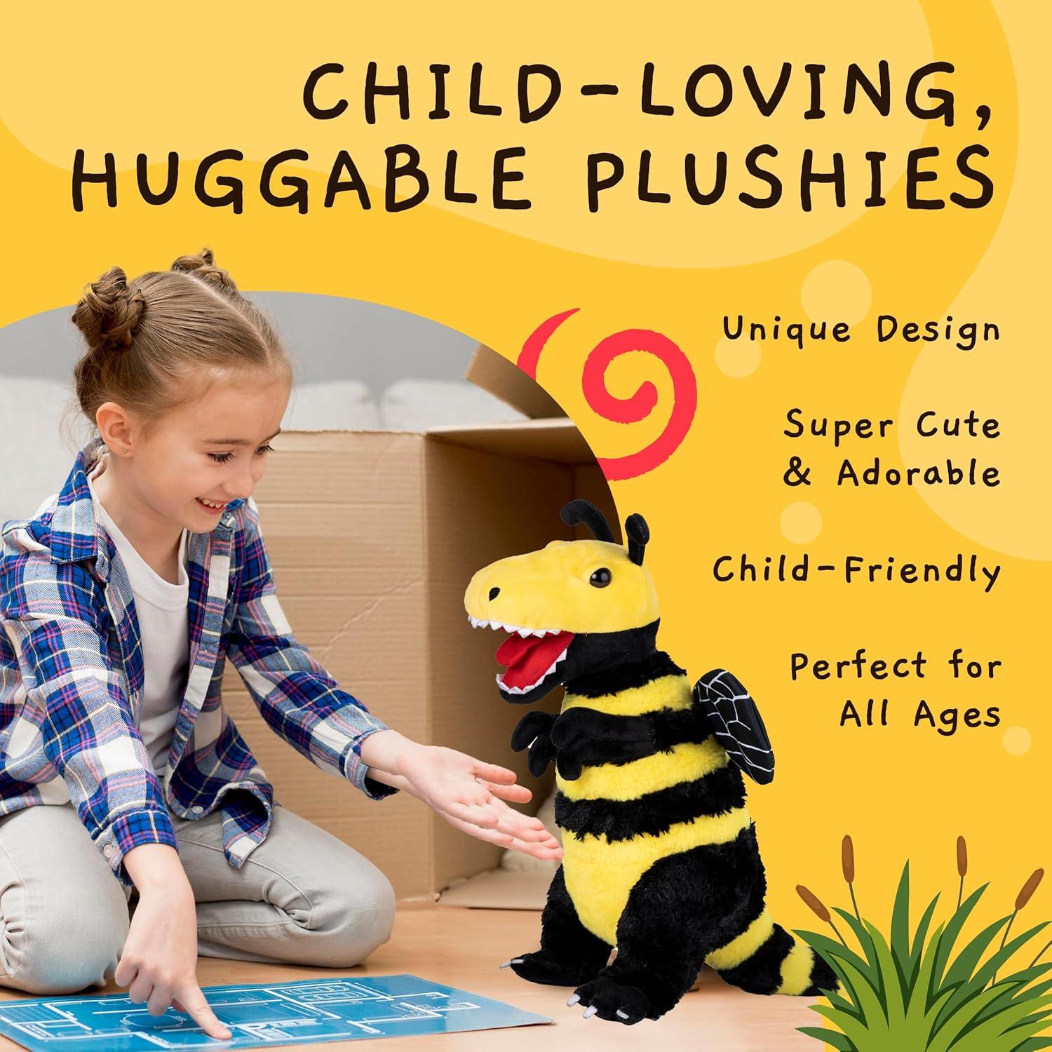 Peluche Híbrido B-Rex Randimals - Abeja y T-Rex 25x17x43cm