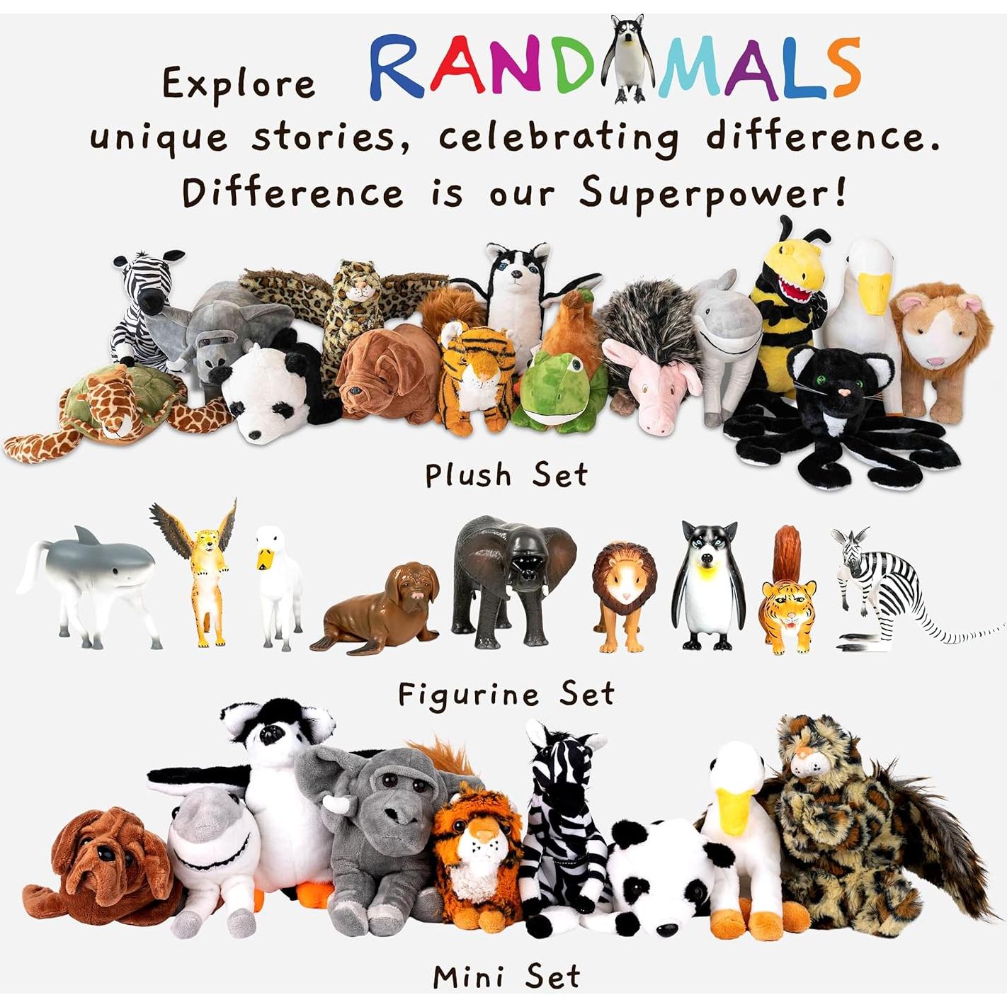 Peluches Híbridos Randimals B-Rex 25x17x43 cm para Niños