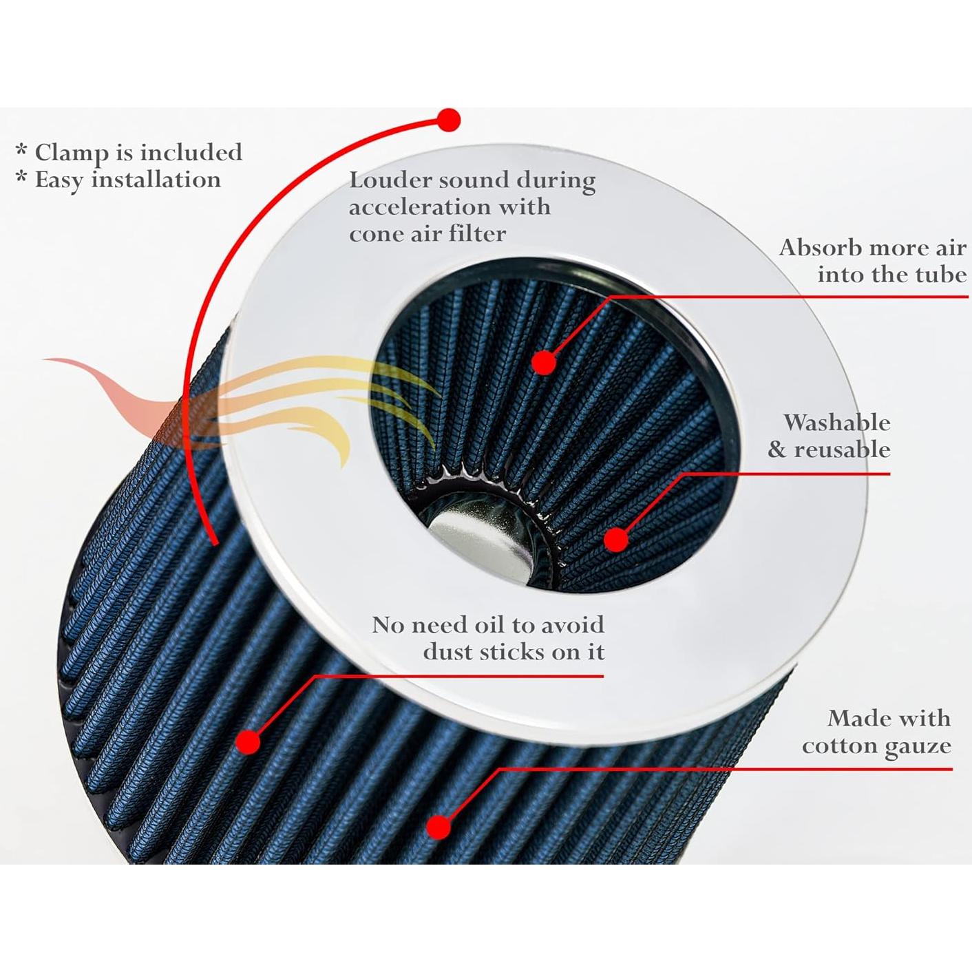 Kit de admisión de aire corto Rtunes Racing para Chevy Cruze/Sonic 1.4L