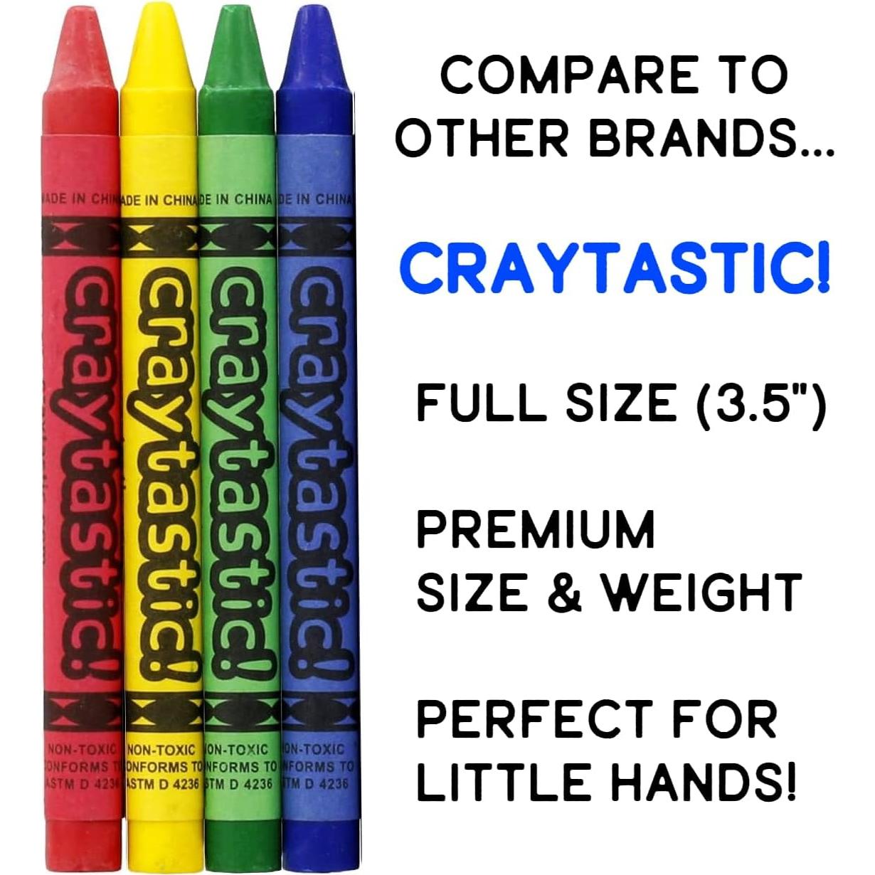 Crayones Craytastic! 25 Paquetes de 4 Crayones No Tóxicos