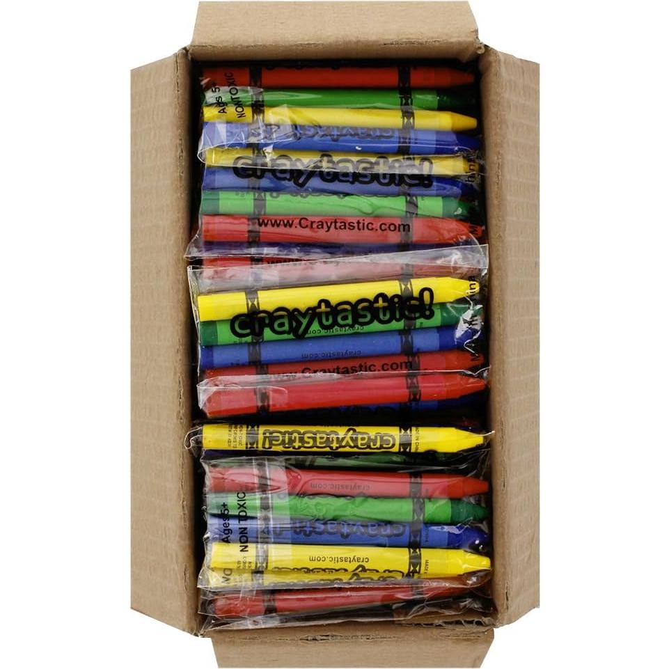 Crayones Craytastic! 25 Paquetes de 4 Crayones No Tóxicos