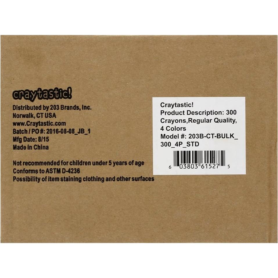 Crayones Craytastic! 300 Unidades en 75 Paquetes Individuales