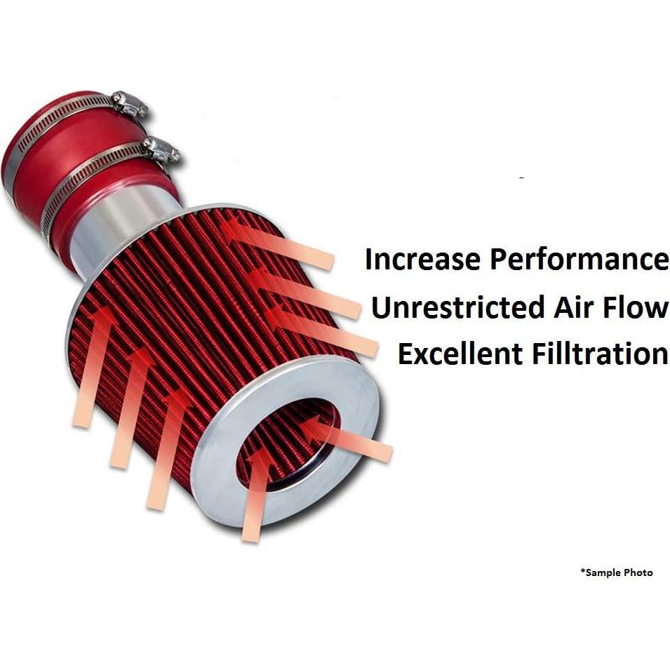 Kit de Entrada de Aire Frío y Filtro Rojo Honda Civic 2012-2015