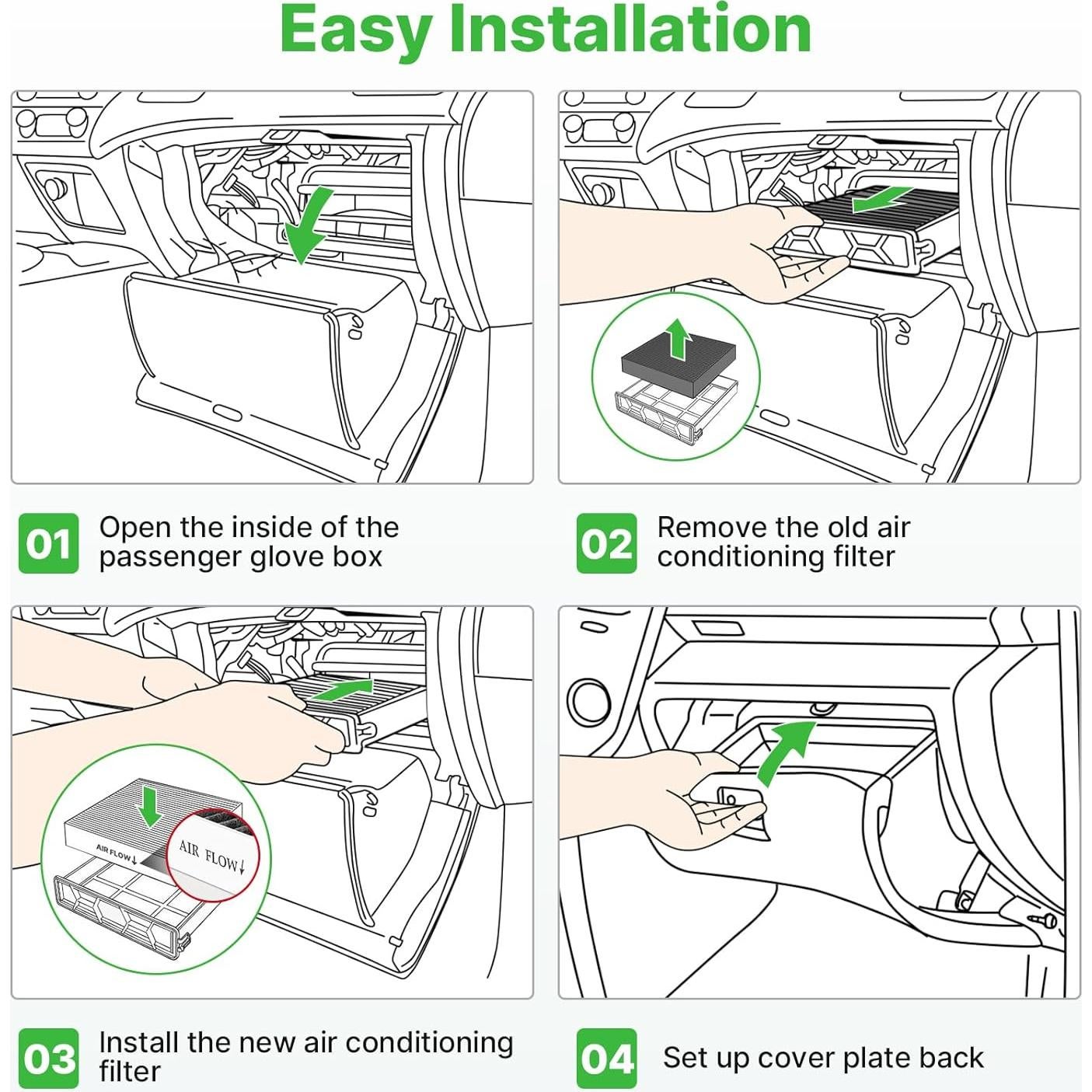 Filtros de Aire de Cabina RVgolf para BMW X3/X4 2018-2022