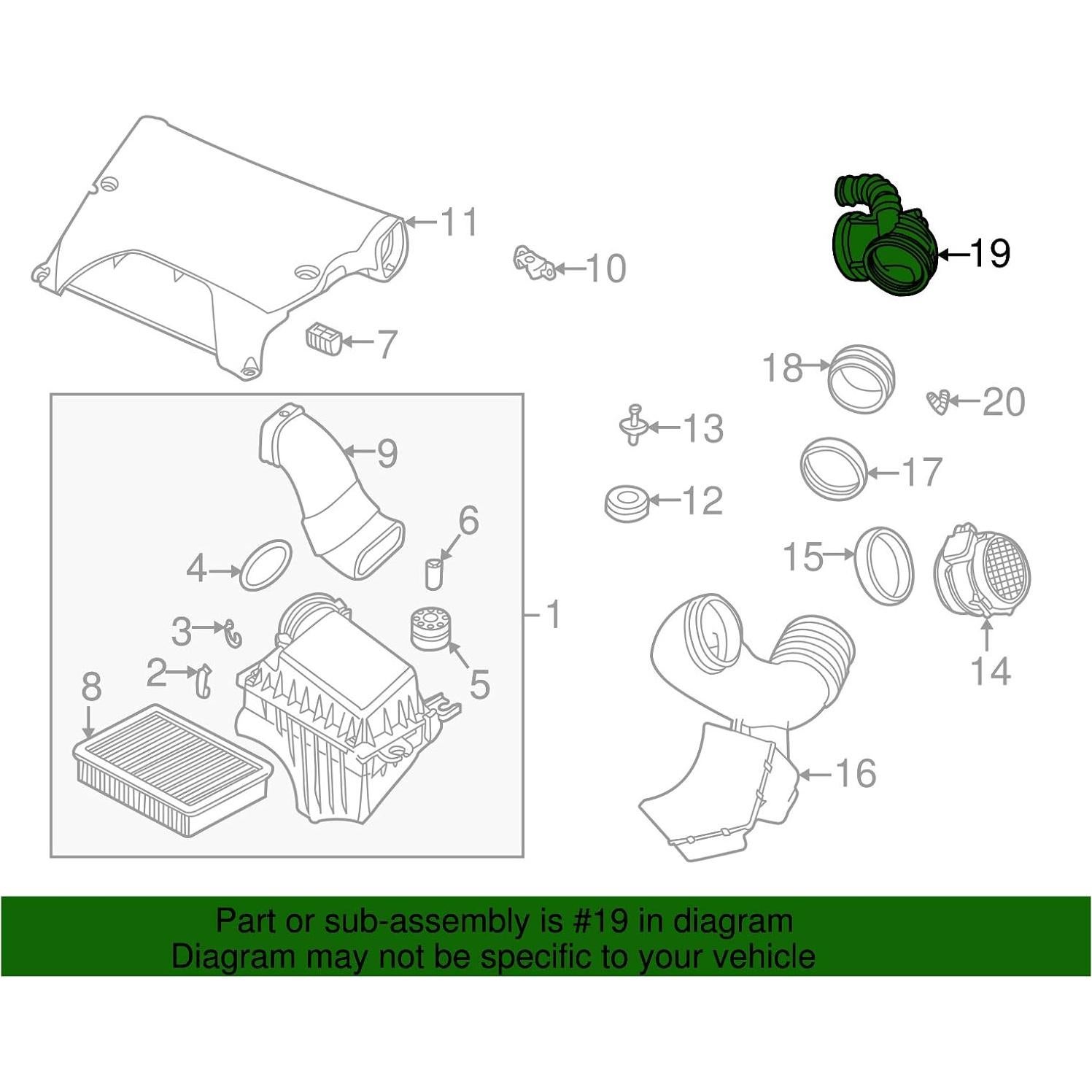 Manguera de Entrada de Aire Anxingo para BMW E53 X5 3.0i 2001-2006
