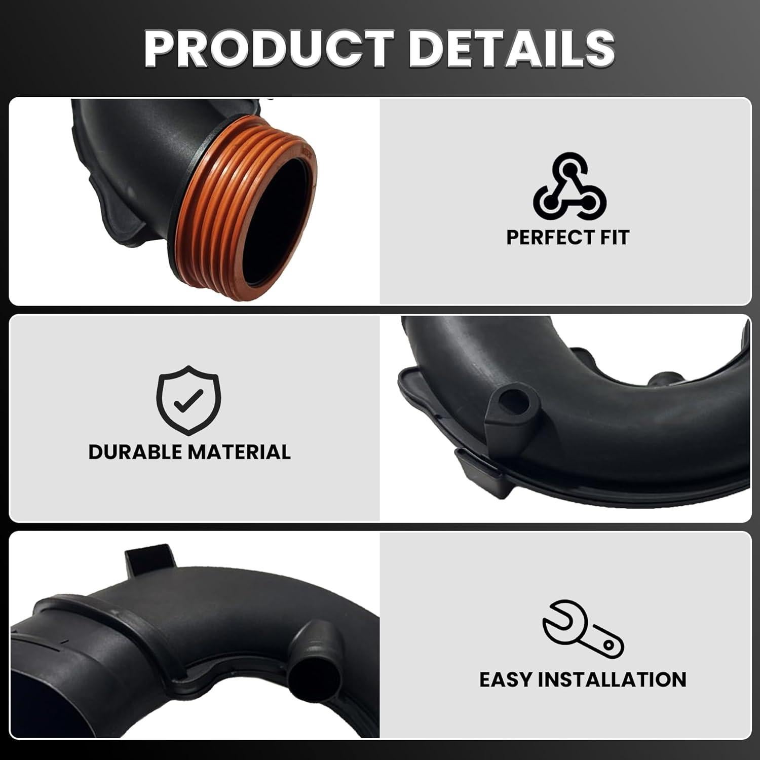 Kit de mangueras de entrada de aire GTGORTOI para BMW 4.4L