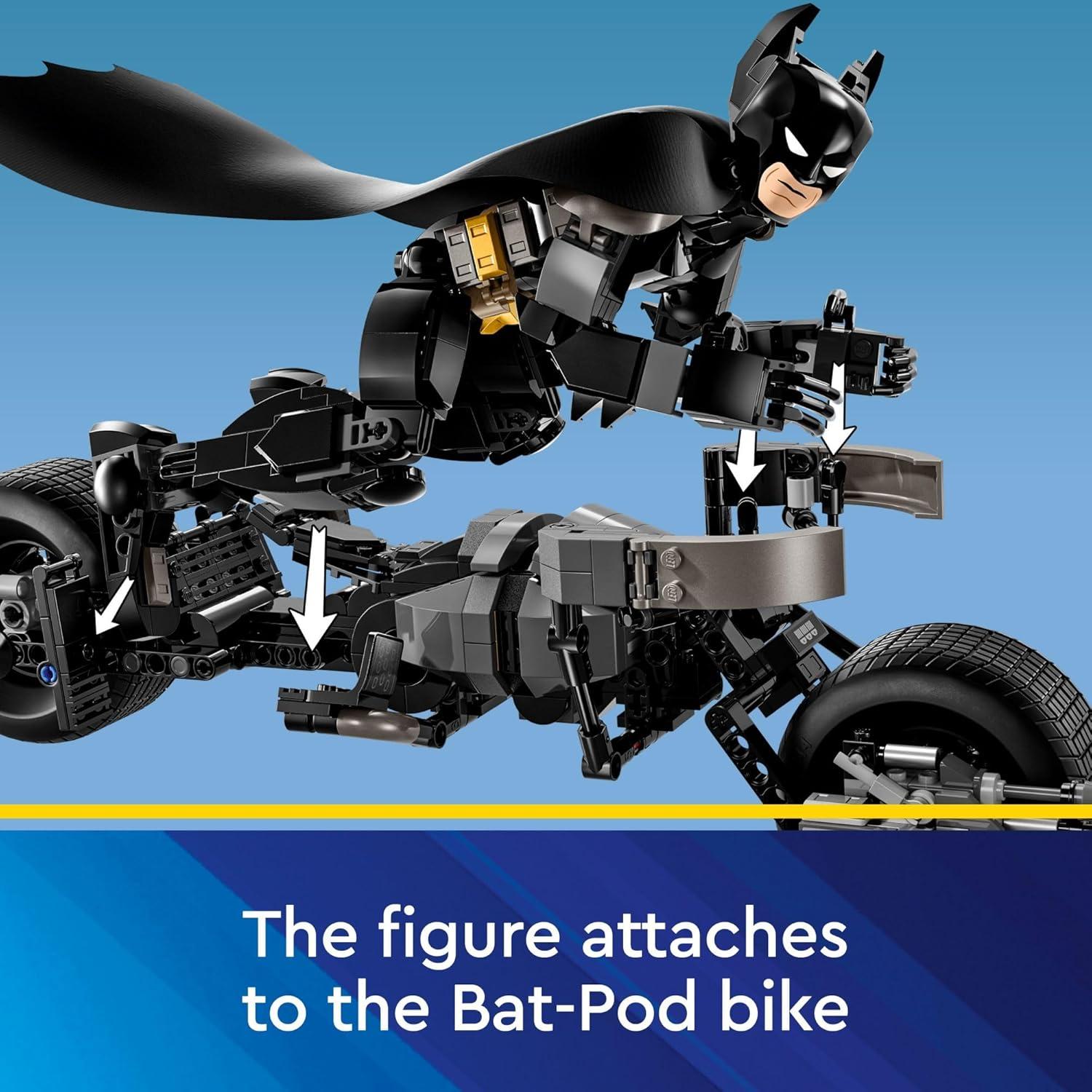 LEGO DC Batman Figura y Moto Bat-Pod 26 cm Juguete 12+