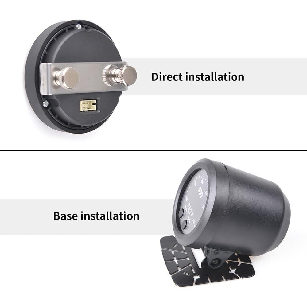 Medidor de Presión de Turbo ZHSYMX 52mm LED Rojo para Coche