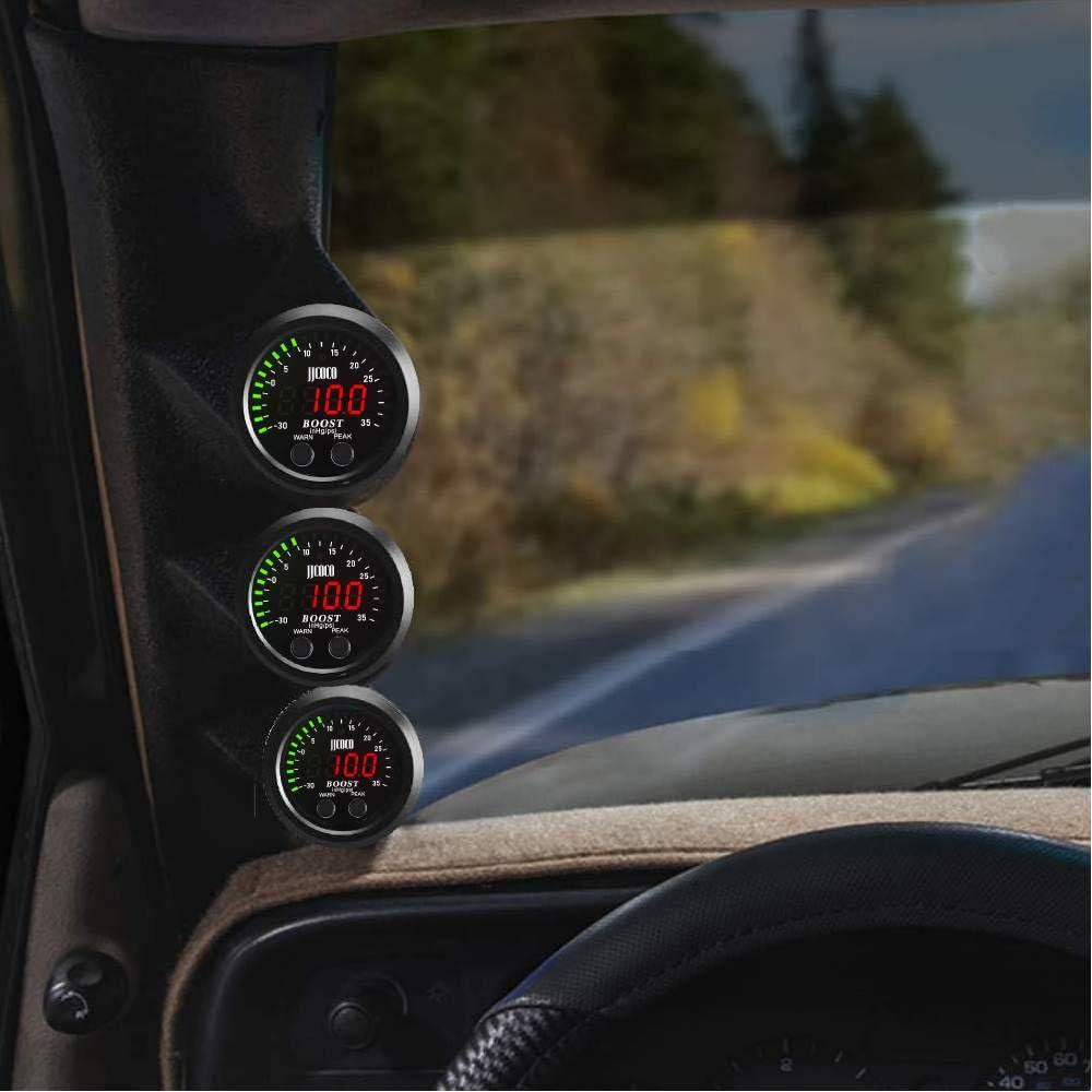 Medidor de Presión de Turbo ZHSYMX 52mm LED Rojo para Coche