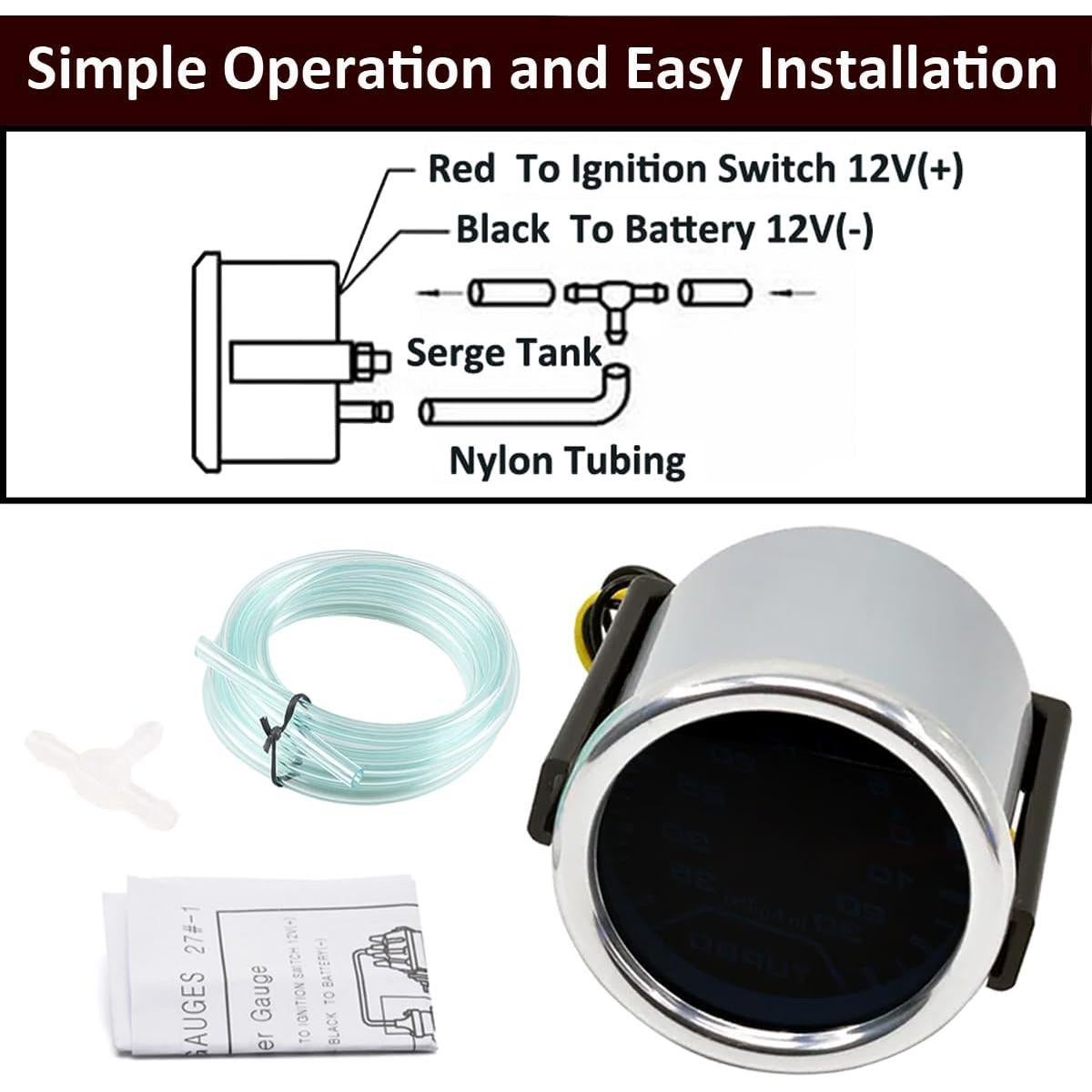 Medidor de Presión de Aumento Turbo LKRXW 52mm 0-35 PSI