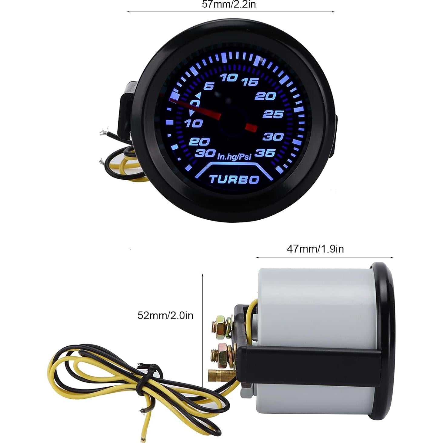 Medidor de Presión de Turbo Digital Locadence 52mm 35PSI