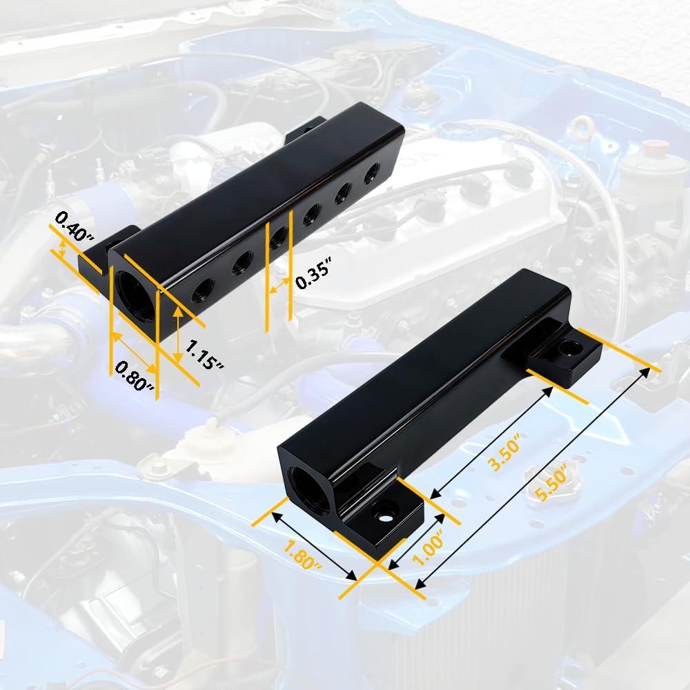 Kit Colector de Vacío 6 Puertos LLNSEAUTO para Turbo