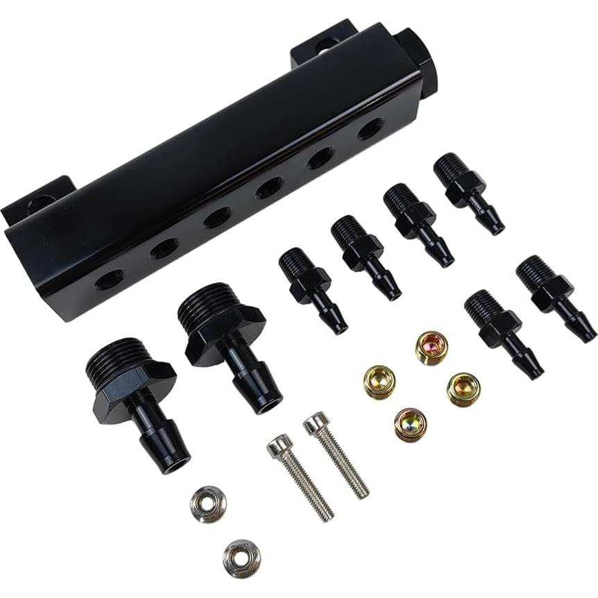 Kit Colector de Vacío 6 Puertos LLNSEAUTO para Turbo