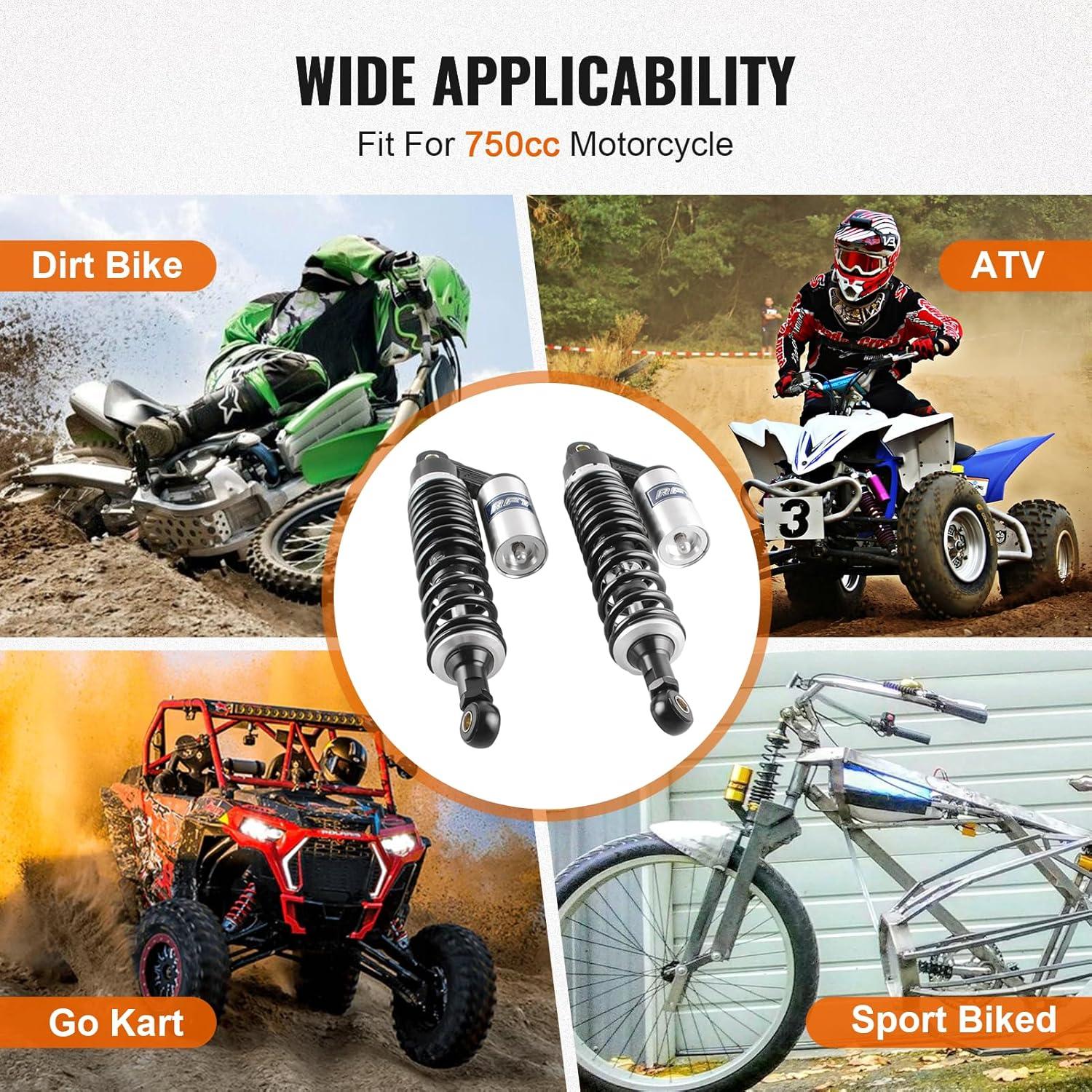 Amortiguadores Traseros Universales GZYF 340mm para Motocicleta