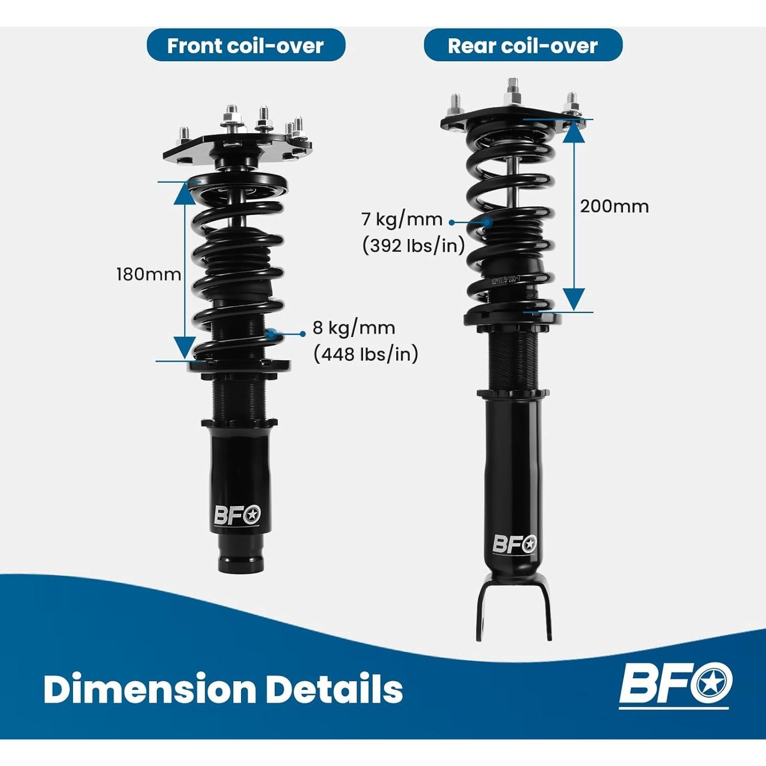Coilovers BFO Ajustables para Honda Prelude BB1-BB9 1992-2001