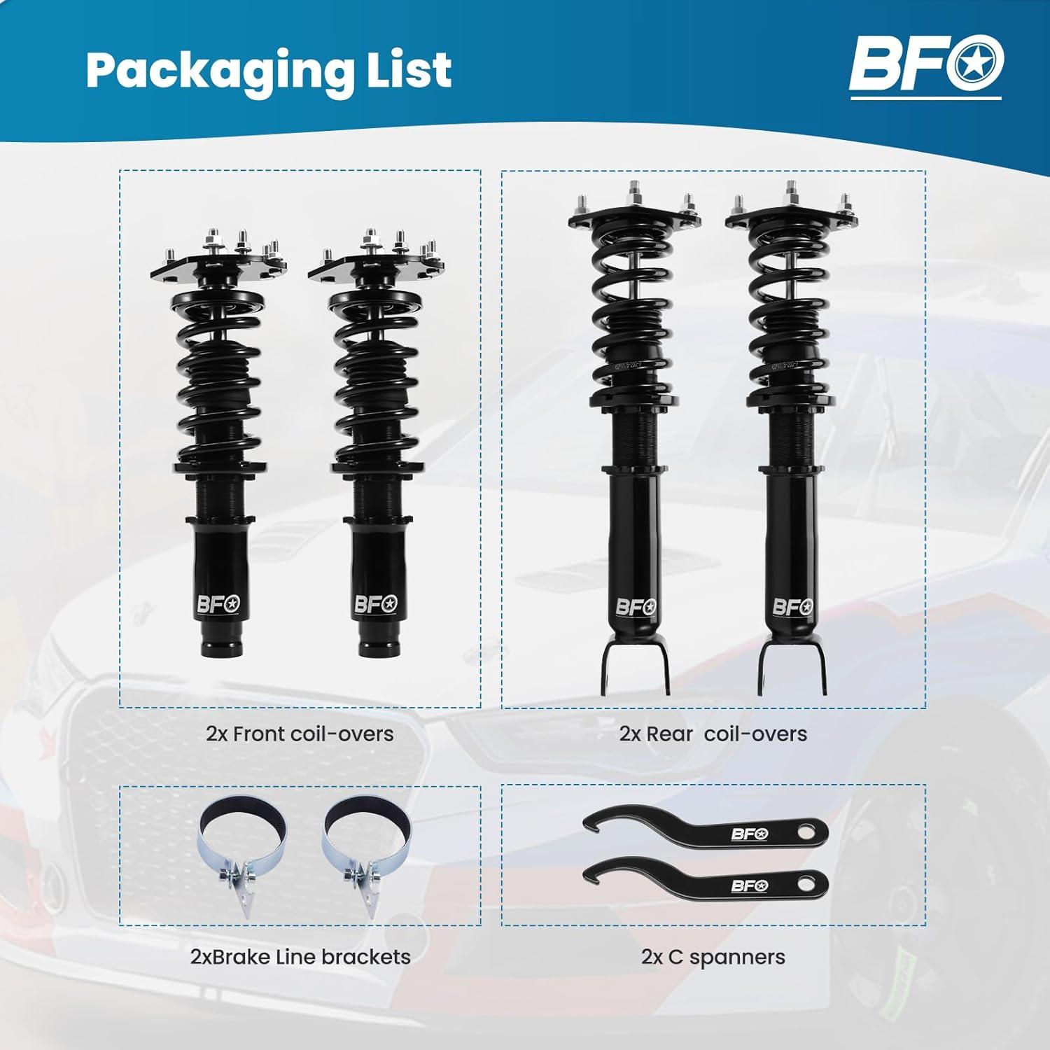Coilovers BFO Ajustables para Honda Prelude BB1-BB9 1992-2001