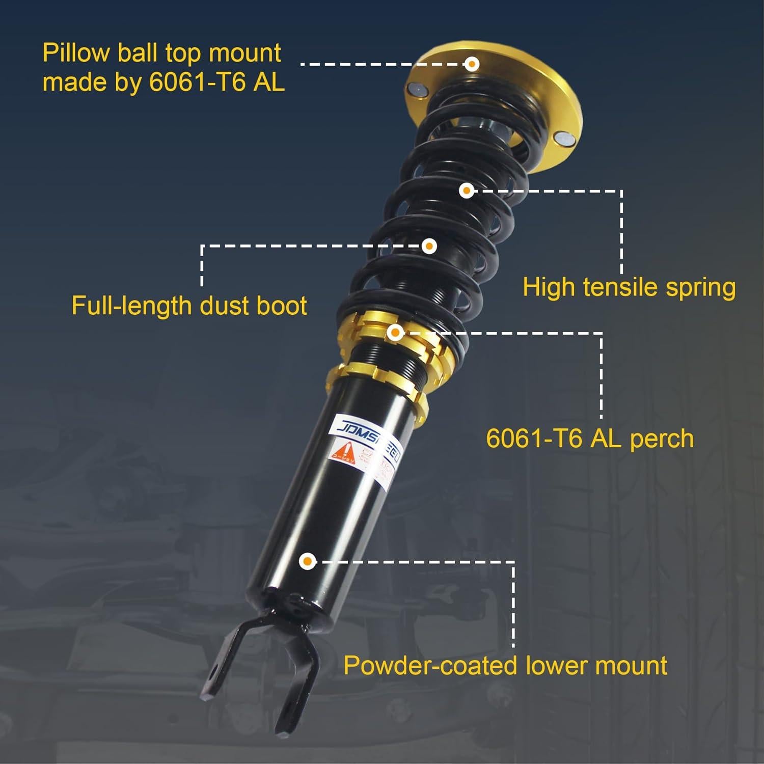 Kit de Amortiguadores Coilovers JDMSPEED para Honda Accord 90-97