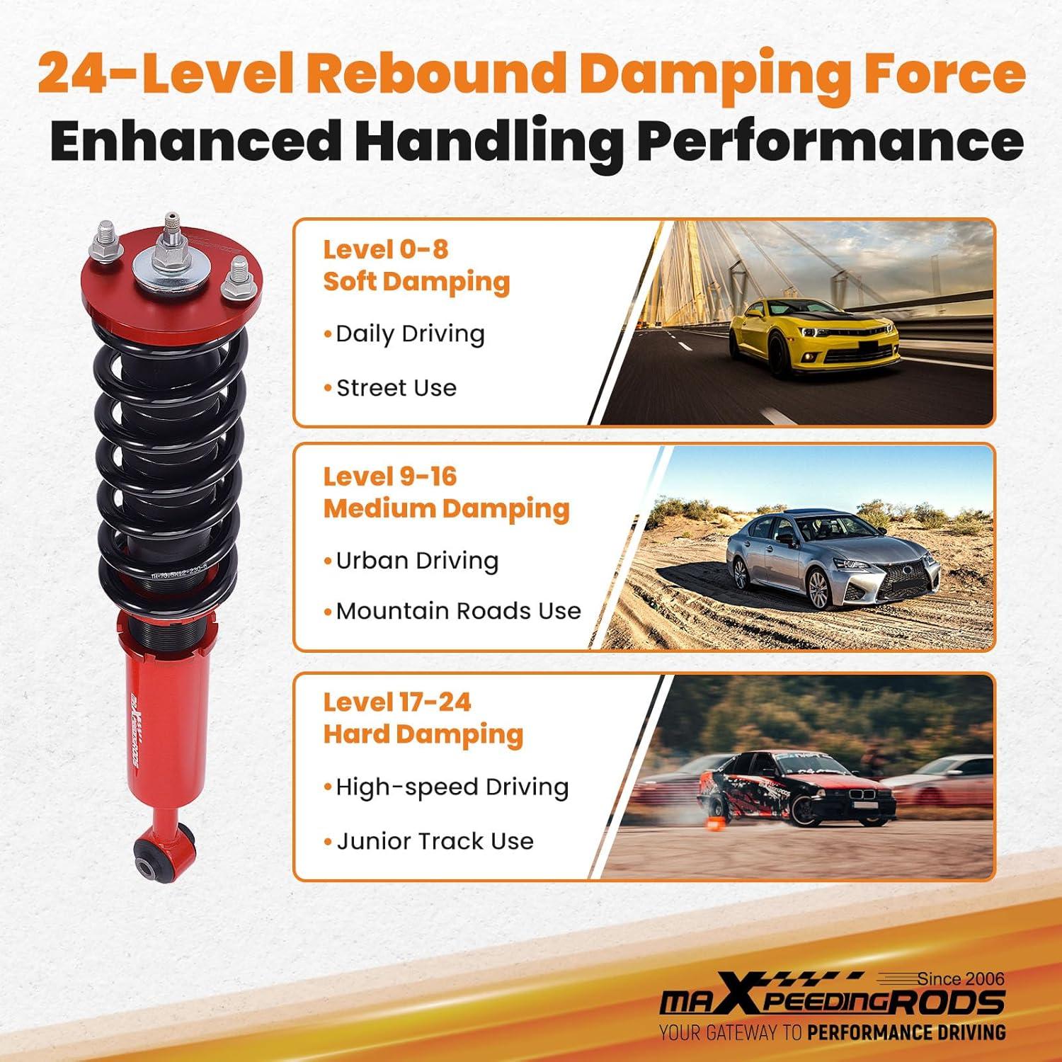 Amortiguadores Ajustables maXpeedingrods para Honda Accord 2003-2007