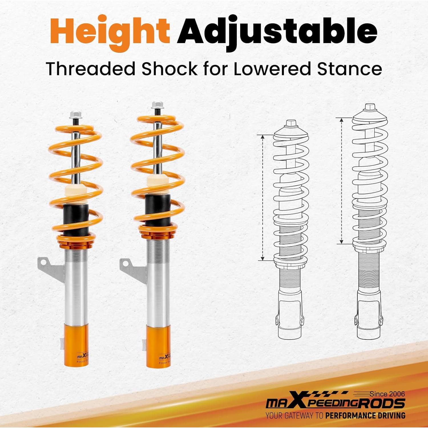 Amortiguadores Ajustables maXpeedingrods para VW Jetta y Golf