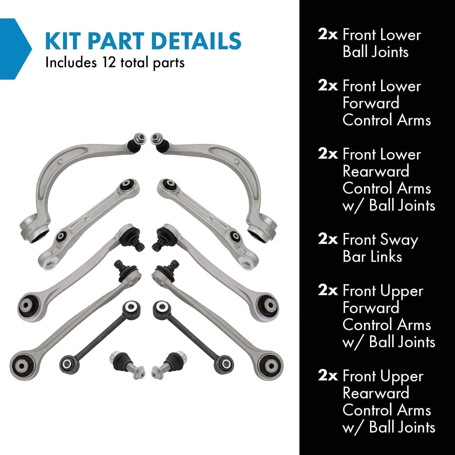 Kit de Suspensión Delantera TRQ 12 Piezas para Audi A4 A5 S4