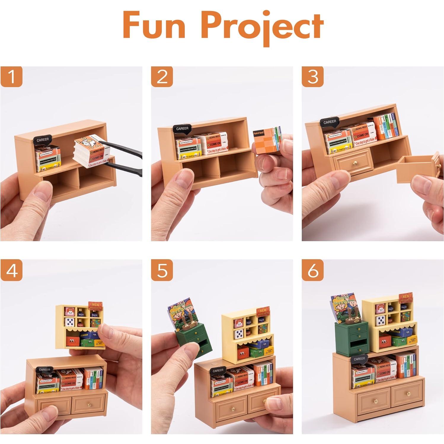 ROBOTIME Mini Casa en Miniatura 1:24 con Luz LED y Muebles