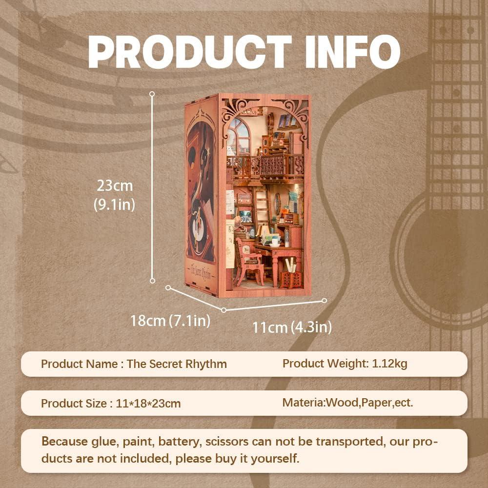 Kit de Nook de Libros Cutefun 3D con Luz LED y Cubierta