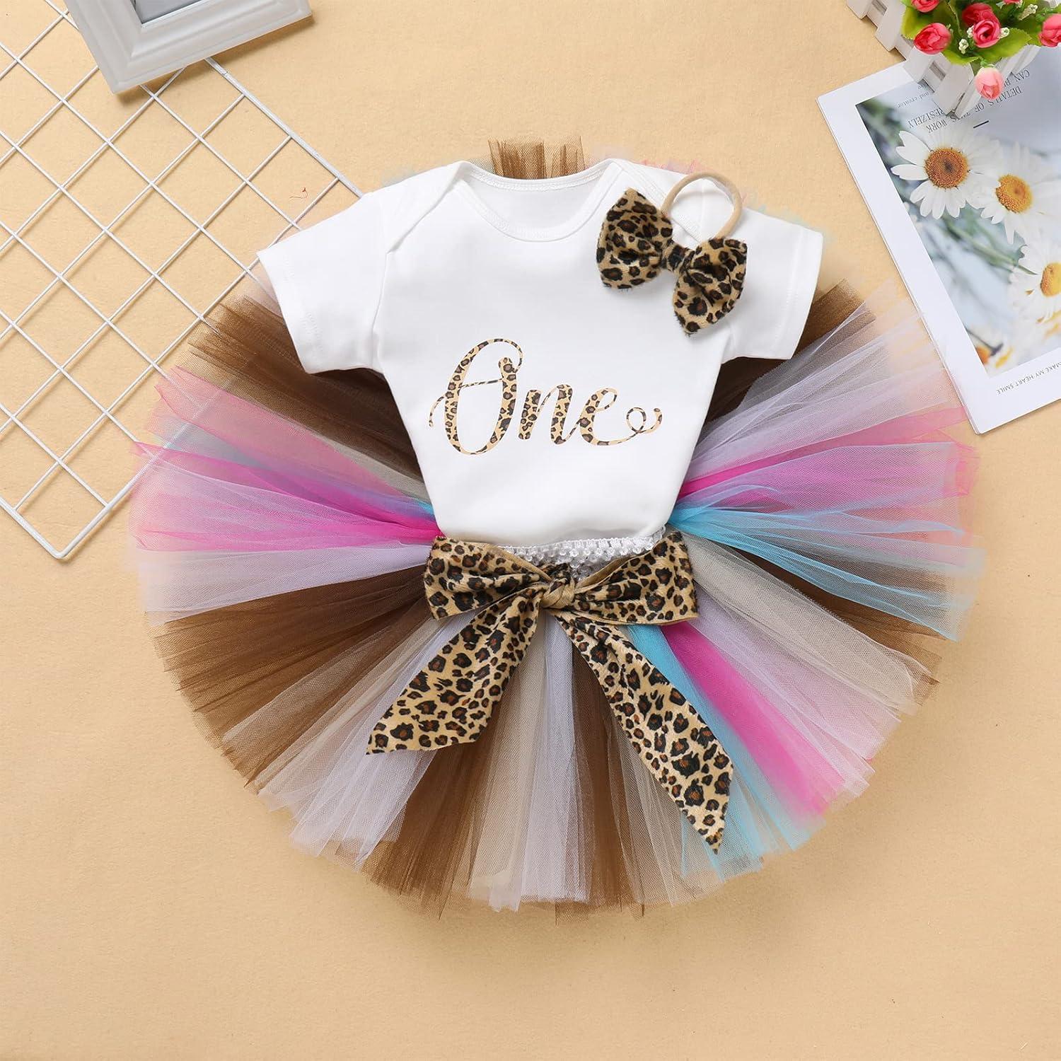 Conjunto de Cumpleaños para Niña AWIBMK 1er Cumpleaños Tutu