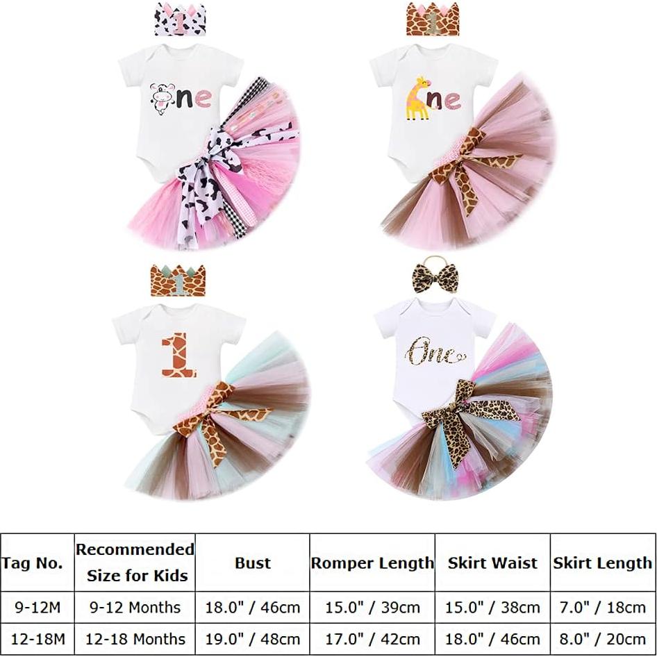 Conjunto de Cumpleaños para Niña AWIBMK 1er Cumpleaños Tutu