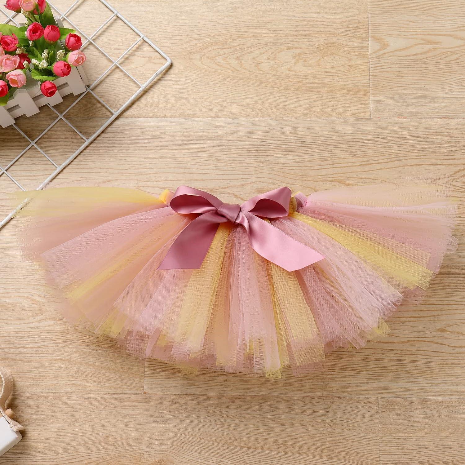 Conjunto de Cumpleaños 1er Año Niña AWIBMK Mono Arcoíris