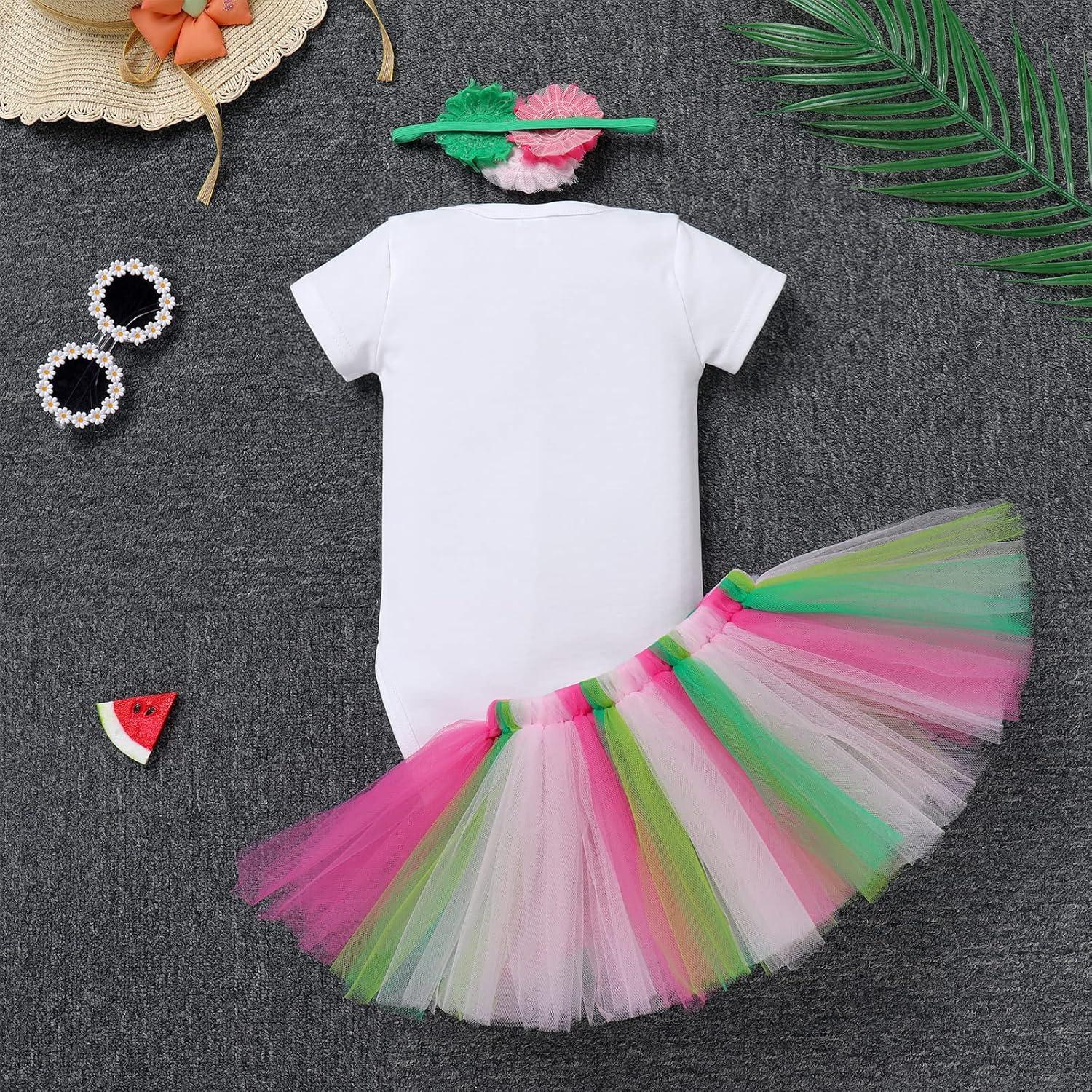 Conjunto de Cumpleaños para Niña AWIBMK 1 Año Tutu y Diadema