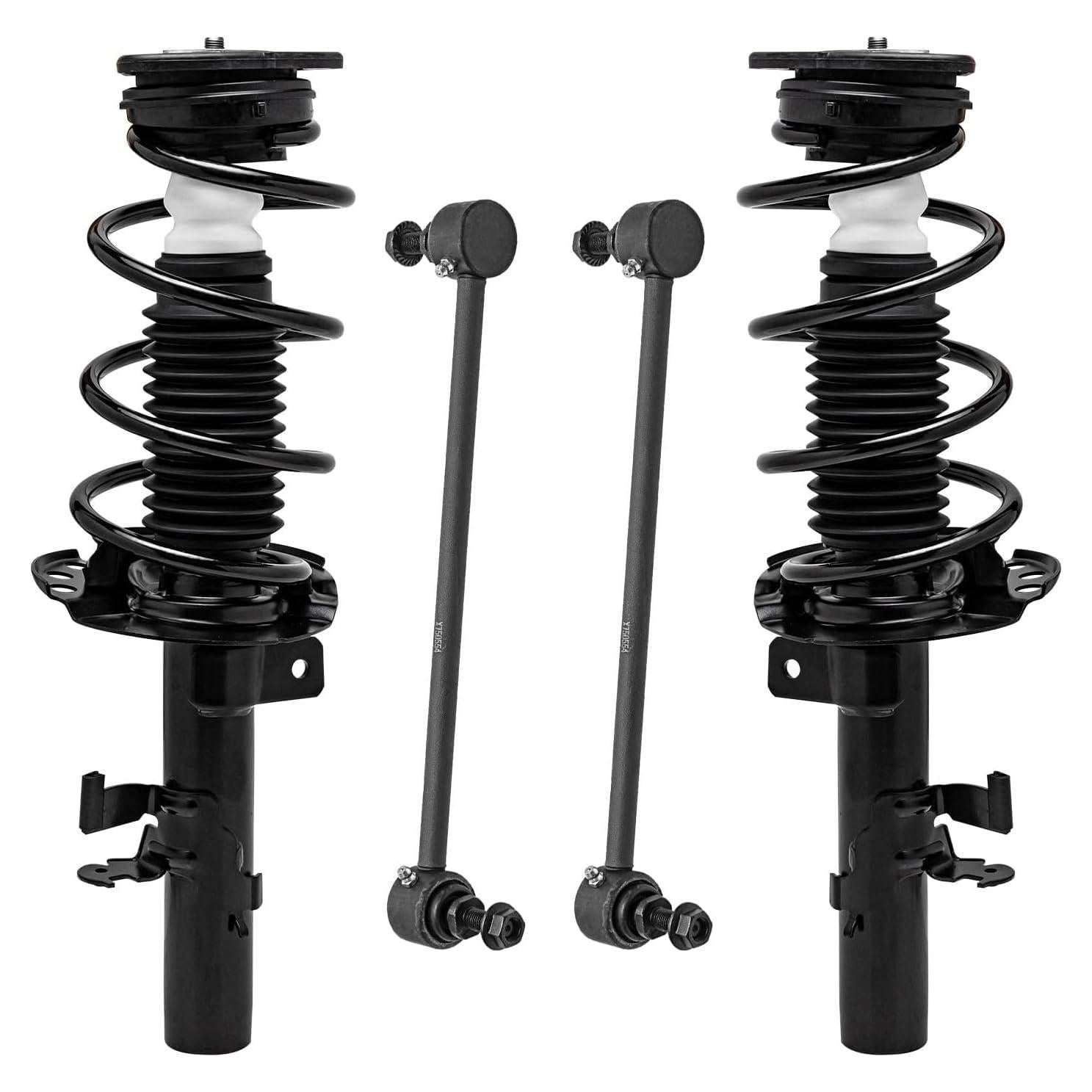 Juego de 4 Estribos y Resortes delantera Detroit Axle para Ford Focus 2013-2018