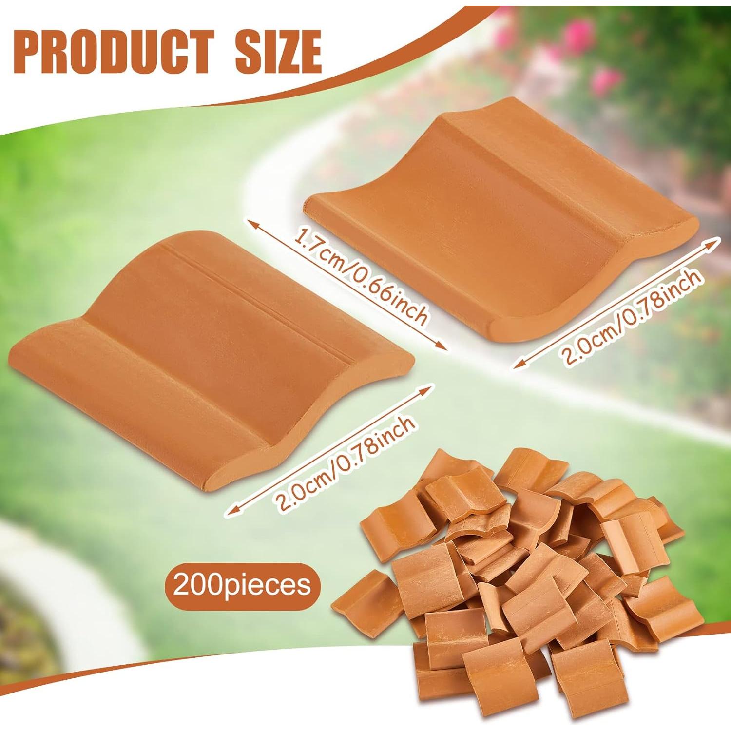 Tejas Miniatura para Casa de Muñecas Charniol - 200 Piezas 2x1.7cm