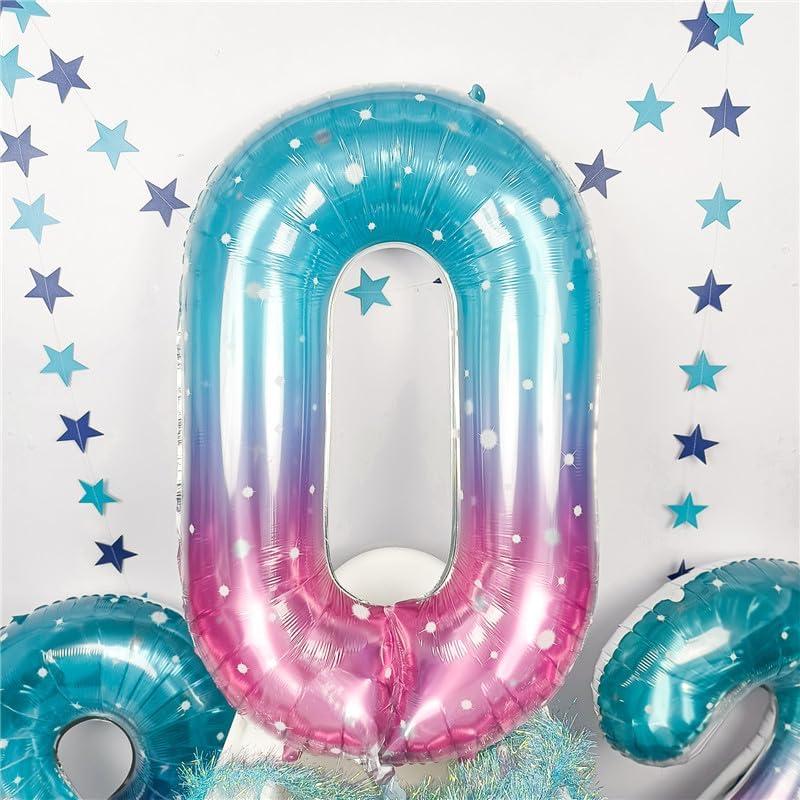 Globo de Número 0 Sirena Isndare 101,6 cm Estrellado