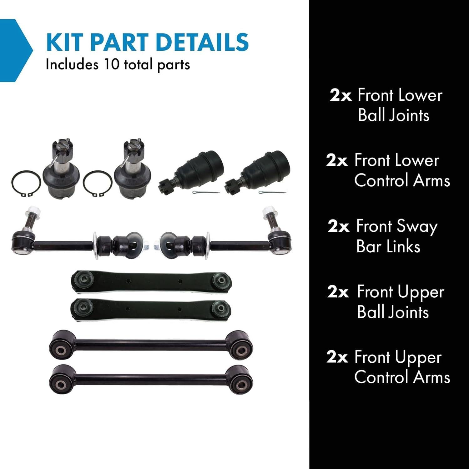 Kit de Suspensión Delantera TRQ 10 Piezas para Dodge Ram 2500/3500