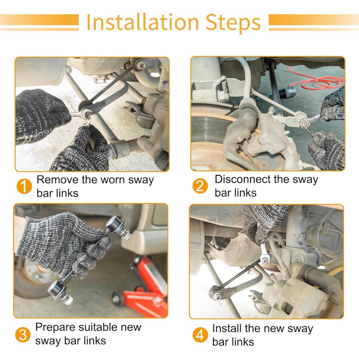 Enlaces de Barra Estabilizadora Delantera X AUTOHAUX para Dodge Dakota