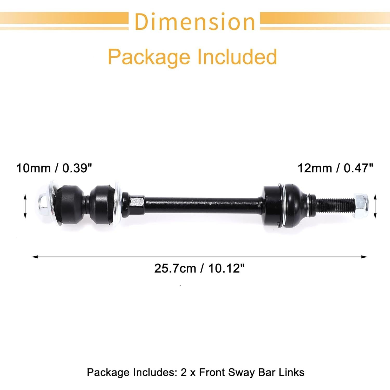 Enlaces de Barra Estabilizadora Delantera X AUTOHAUX para Dodge Dakota
