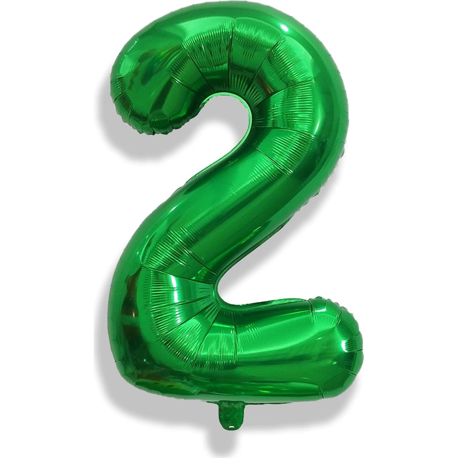 Globo Número 2 Verde Oscuro 101,6 cm para Cumpleaños
