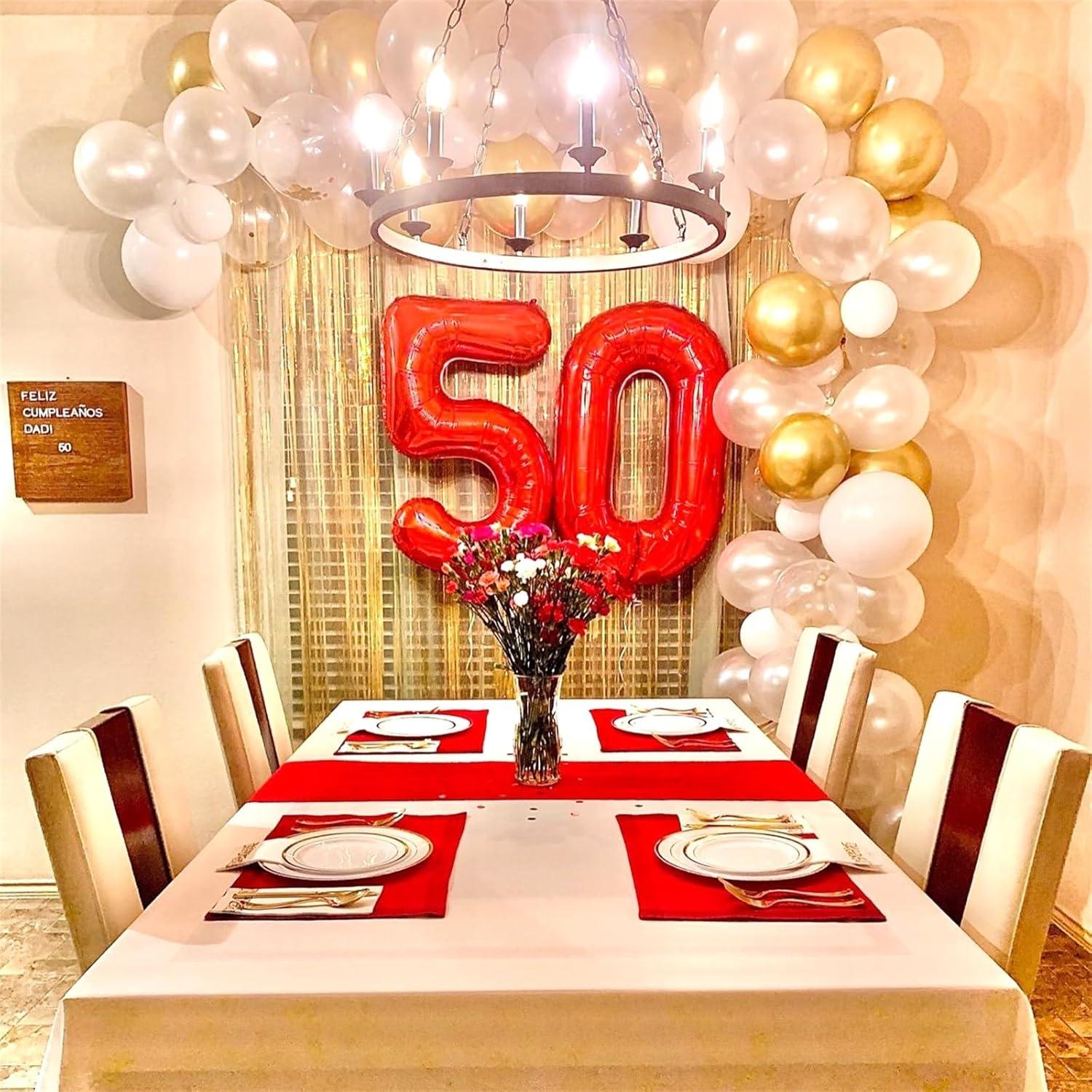 Globo de Número 0 Rojo 101,6 cm - Fiesta Cumpleaños