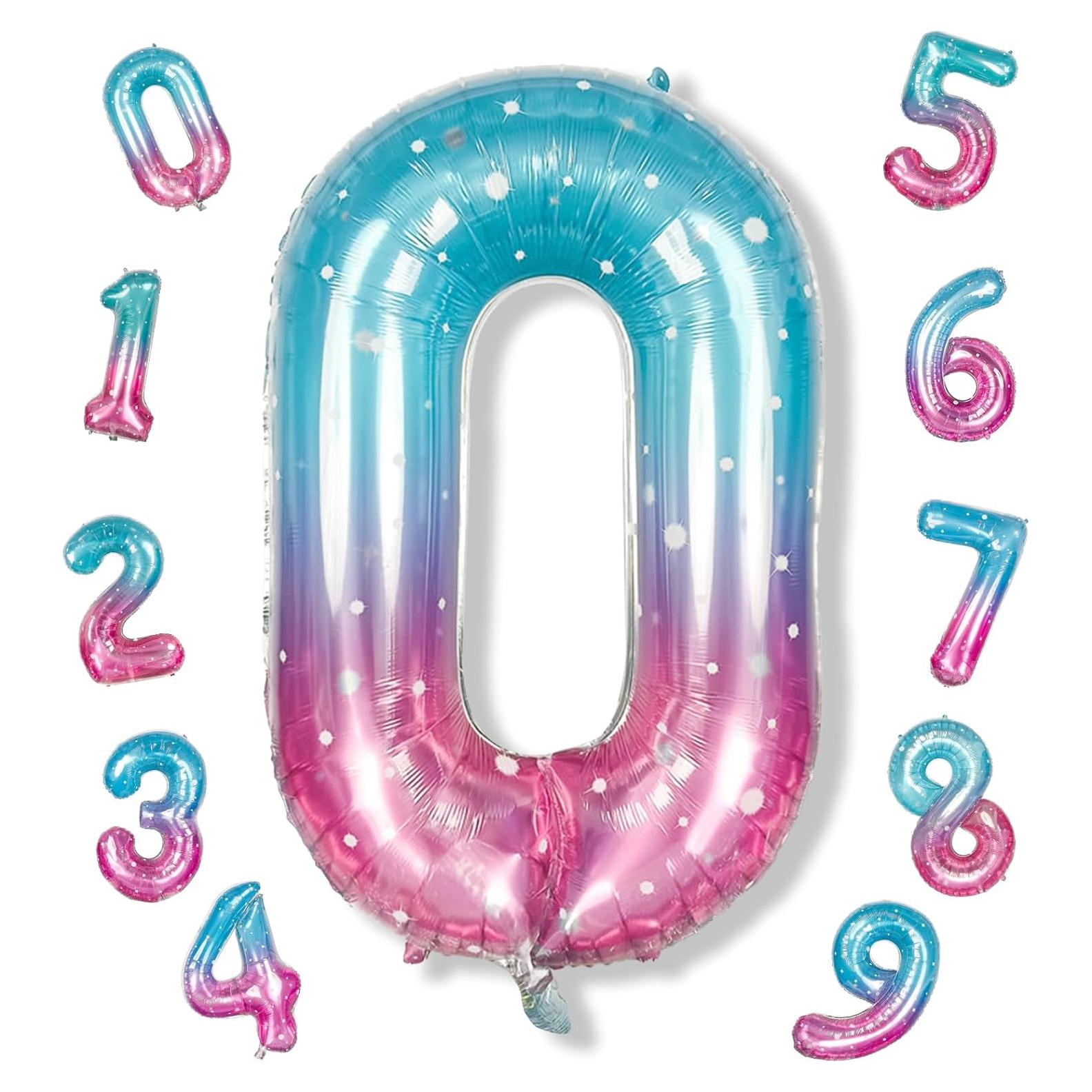 Globo de Número 0 Sirena Isndare 101,6 cm Estrellado