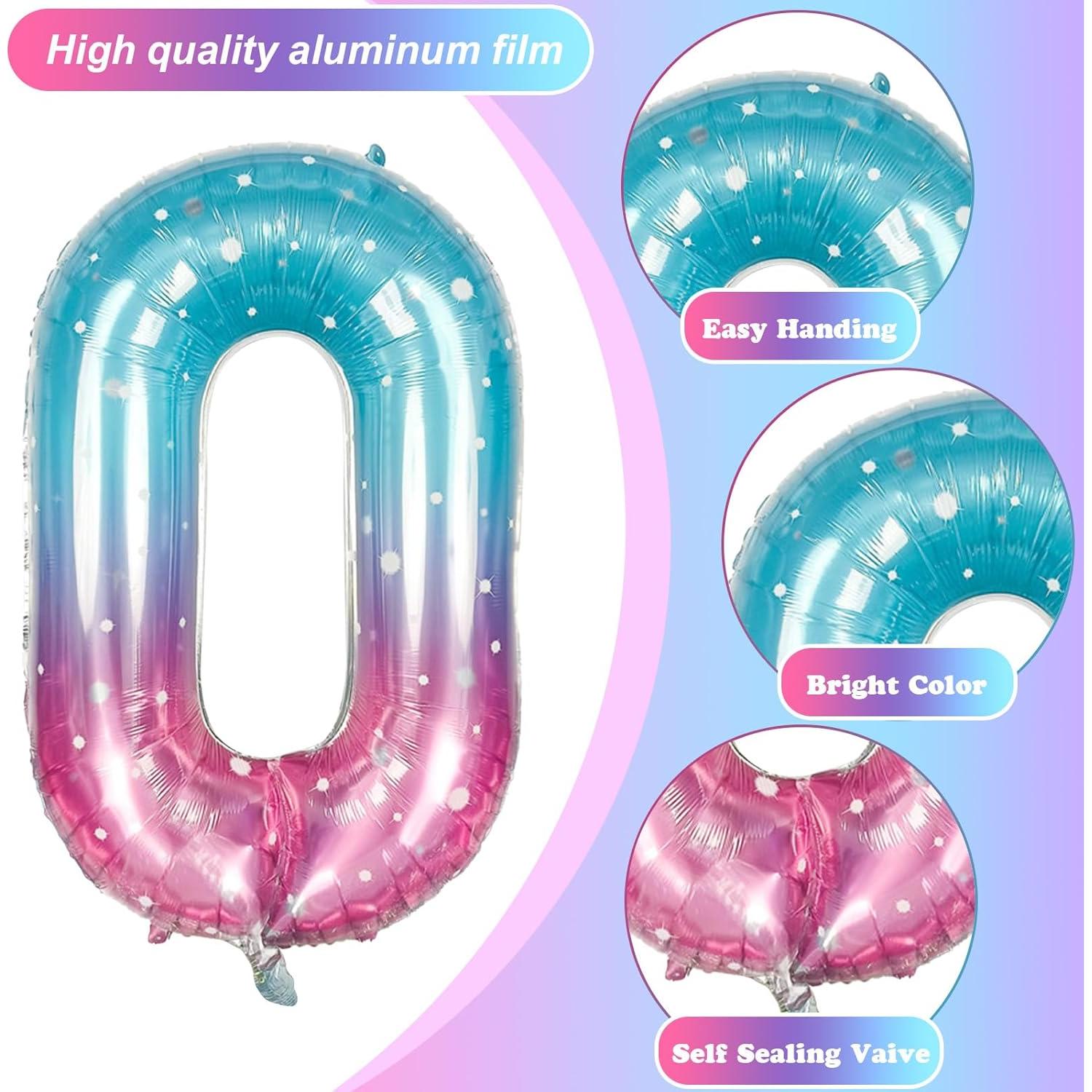 Globo de Número 0 Sirena Isndare 101,6 cm Estrellado