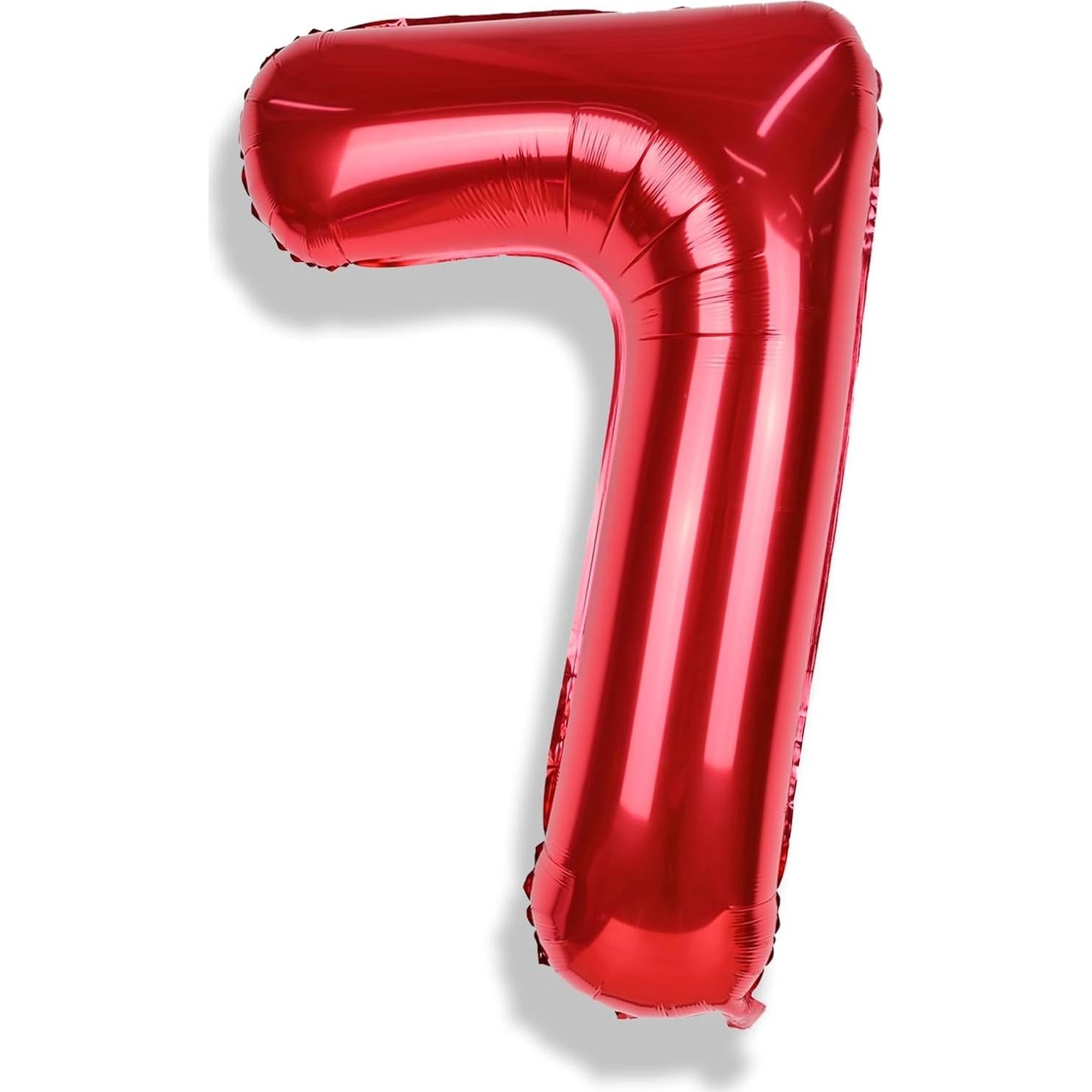 Globo Número 7 Rojo 101,6 cm para Fiestas de Cumpleaños