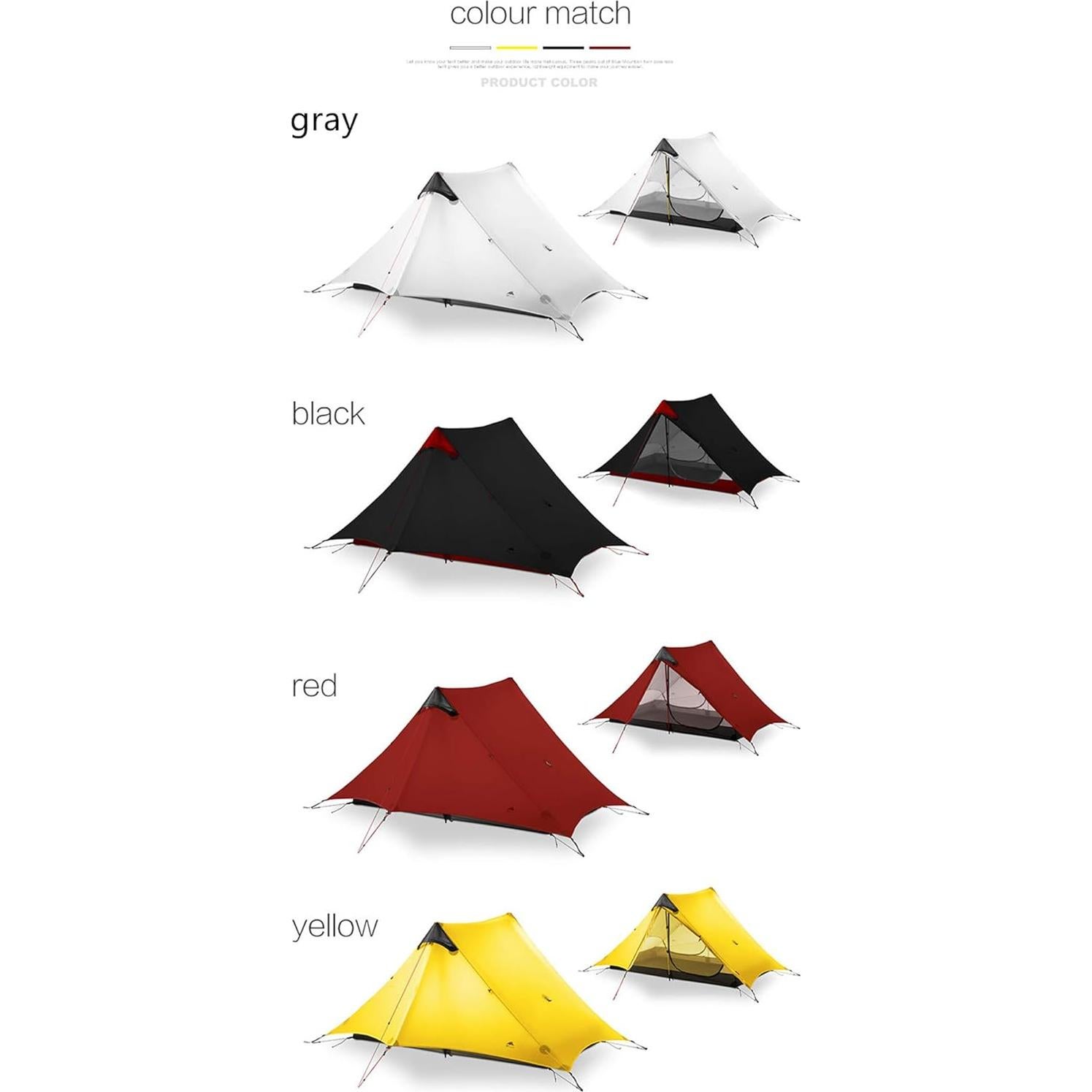 Tienda de Camping 3F UL GEAR Lanshan 2 Personas Ultraligera