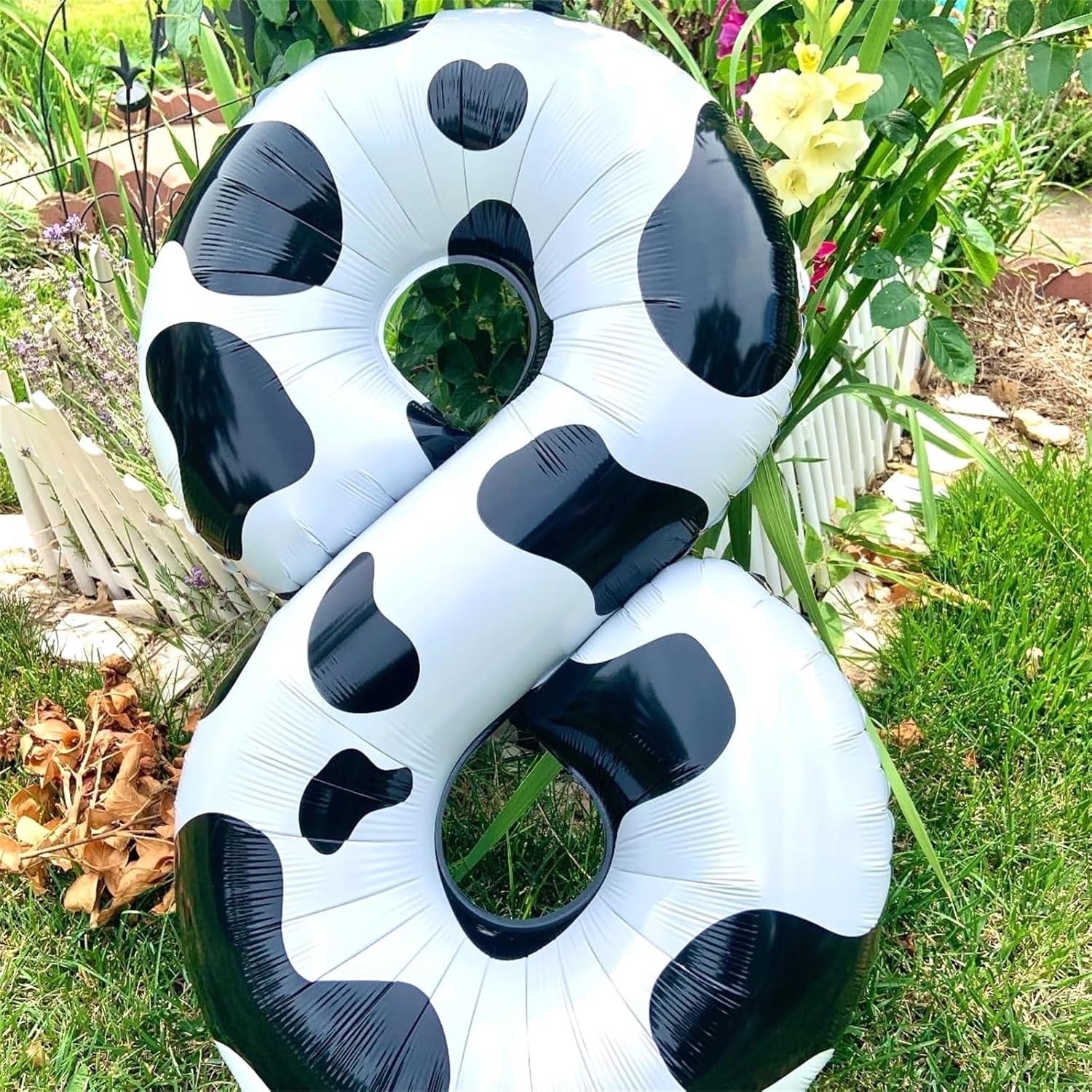 Globo Número 8 Diseño Vaca 101,6 cm para Cumpleaños