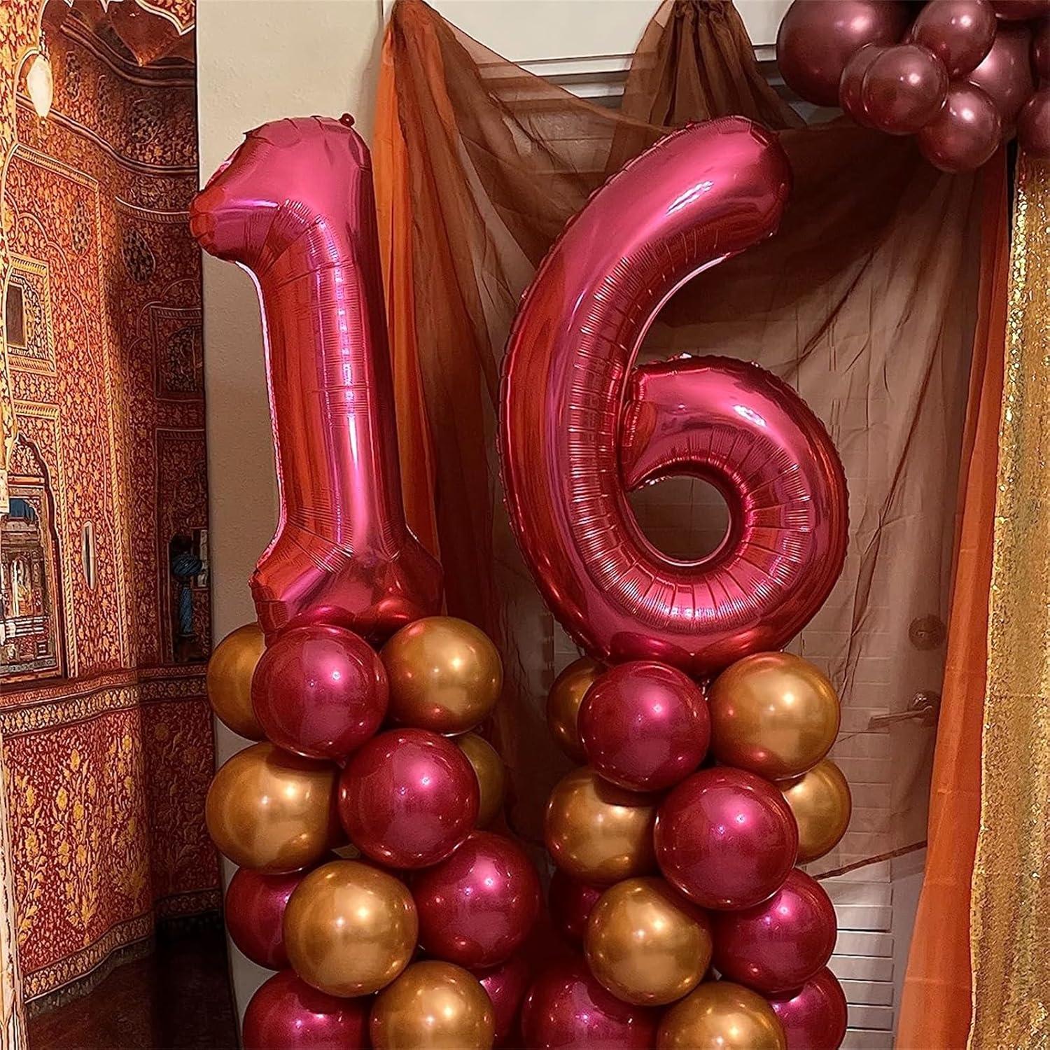 Globo de Número 6 Rosa Fucsia 101,6 cm para Fiesta