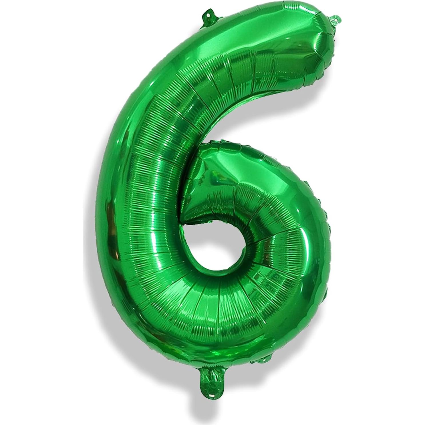 Globo de Número 6 Verde Oscuro 101,6 cm para Fiestas