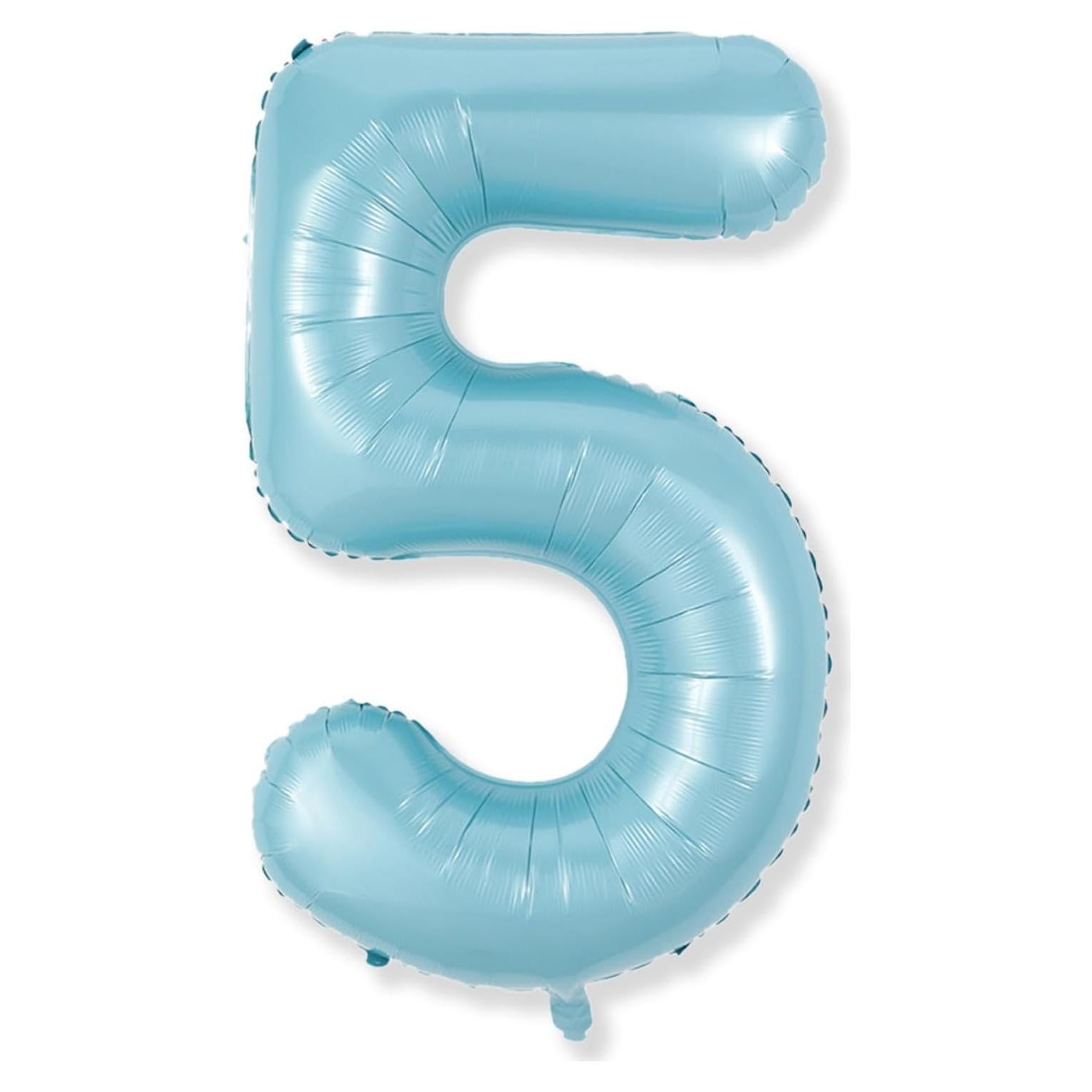 Globo de Número 5 Azul Perlado 101,6 cm para Cumpleaños