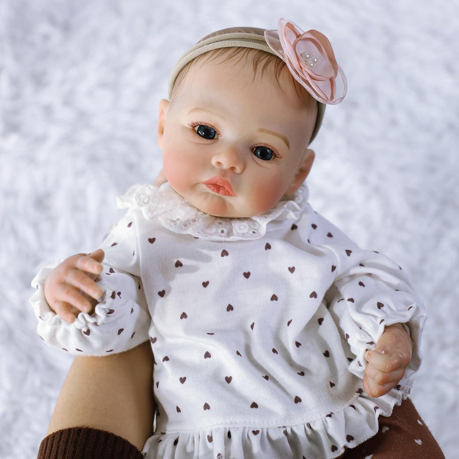 Muñeca de bebé renacida KSBD Meadow 45.72 cm con accesorios