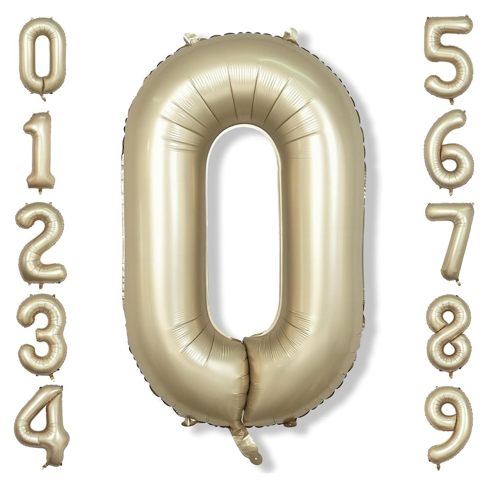 Globo de Número 0 Dorado Metálico 101,6 cm para Fiestas